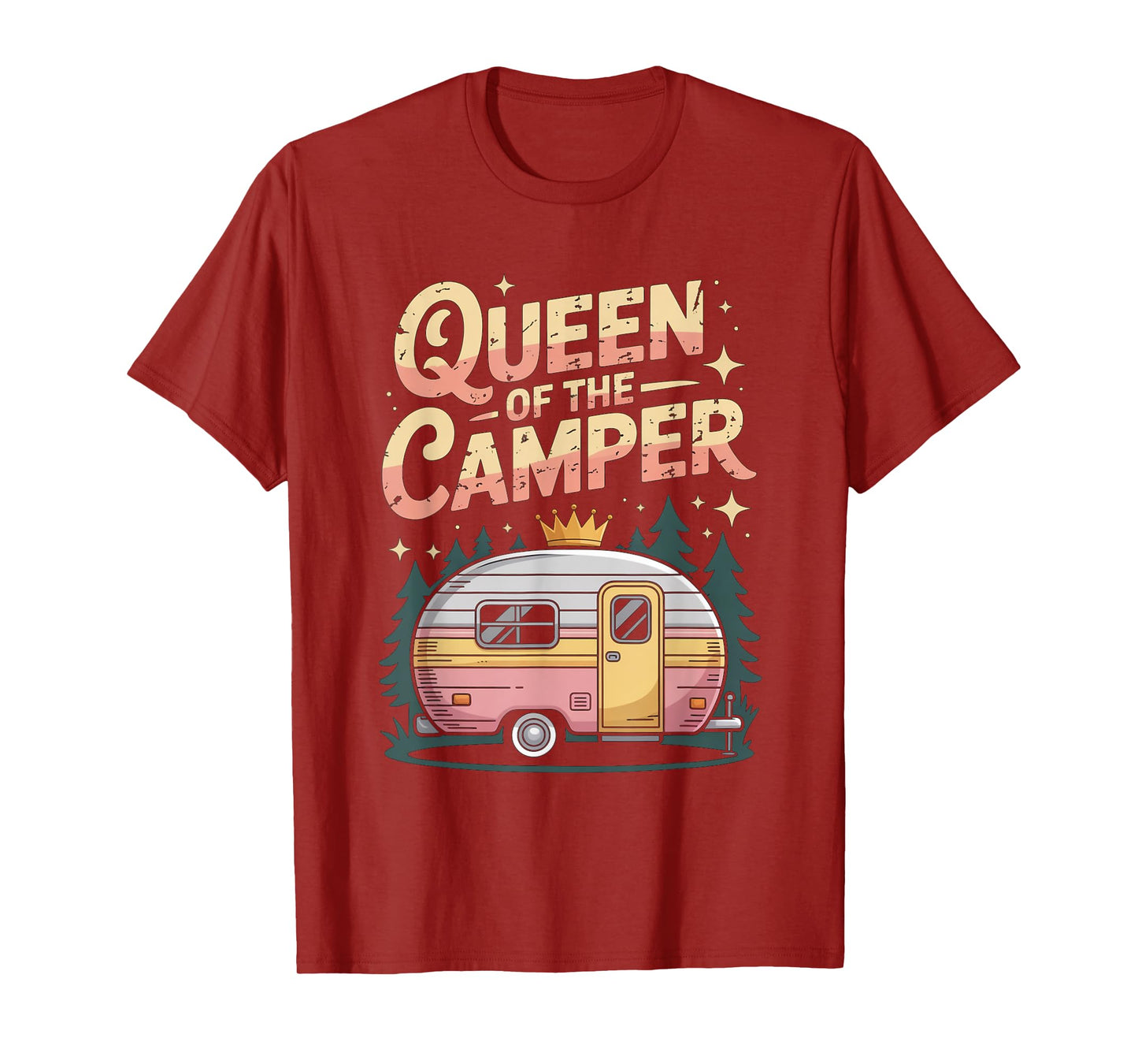 Queen Of The Camper Funny RV Love Camping T-Shirt