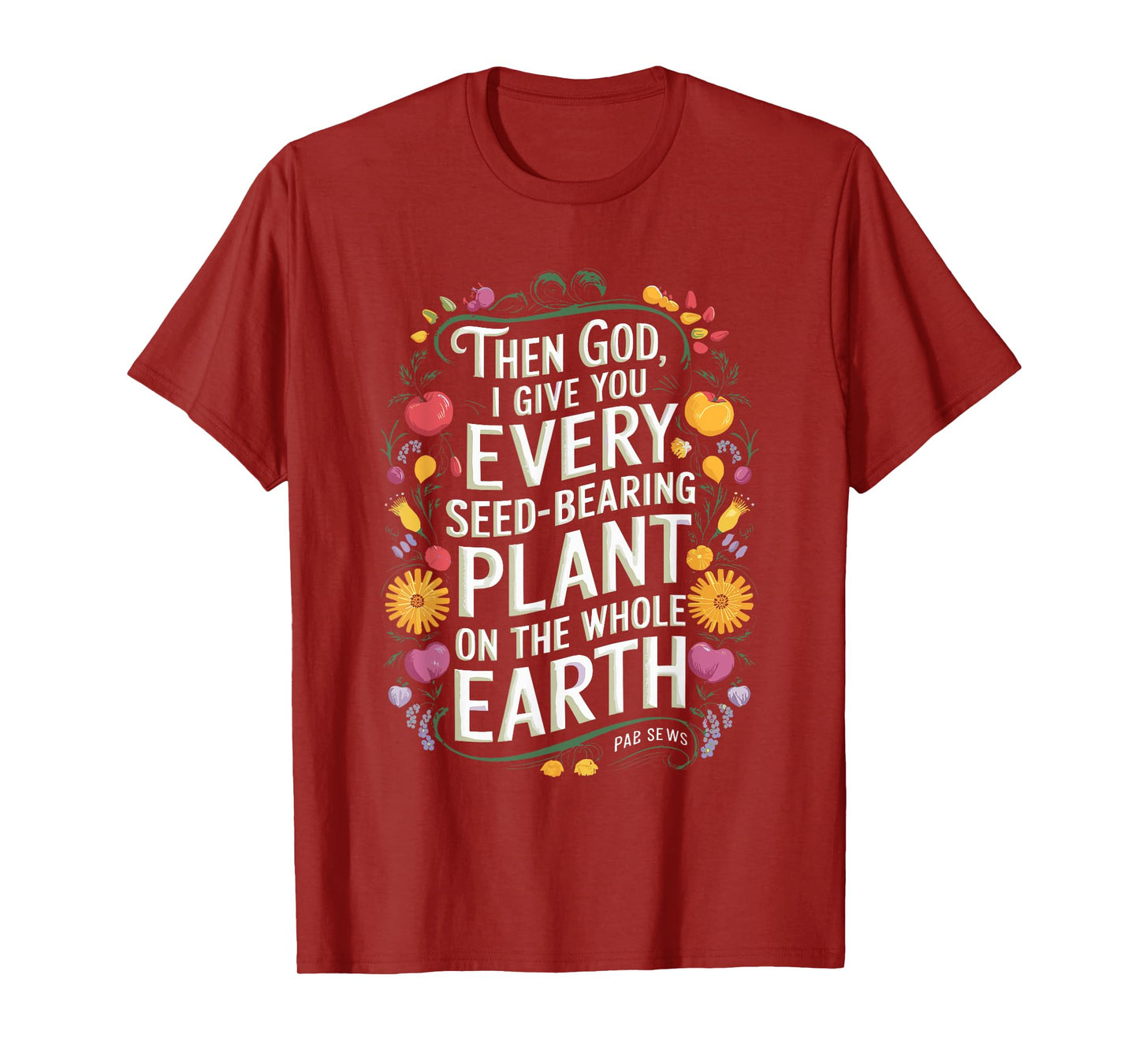 Genesis 1:29 Plant Based Diet Vegan Bible Verse T-Shirt