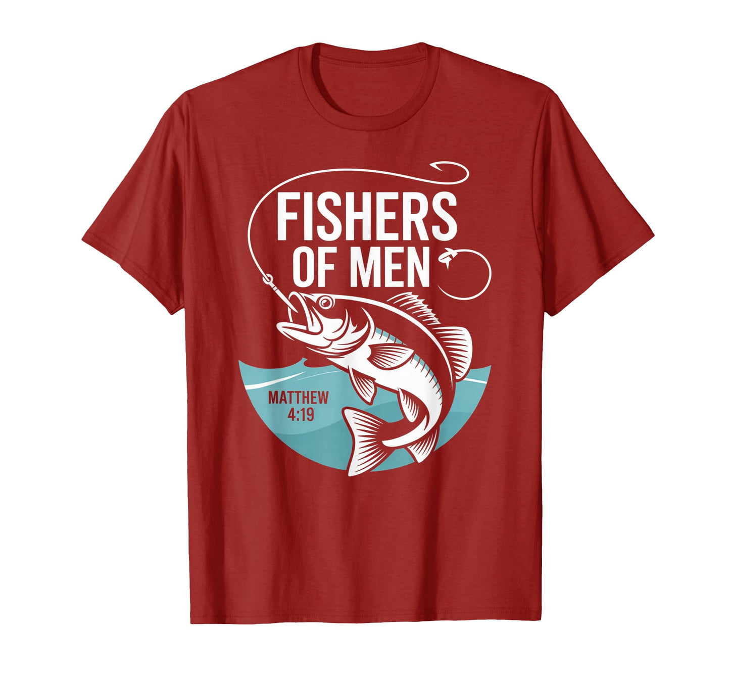 Christian Angler Fishers of Men Matthew 4 19 Verse T-Shirt