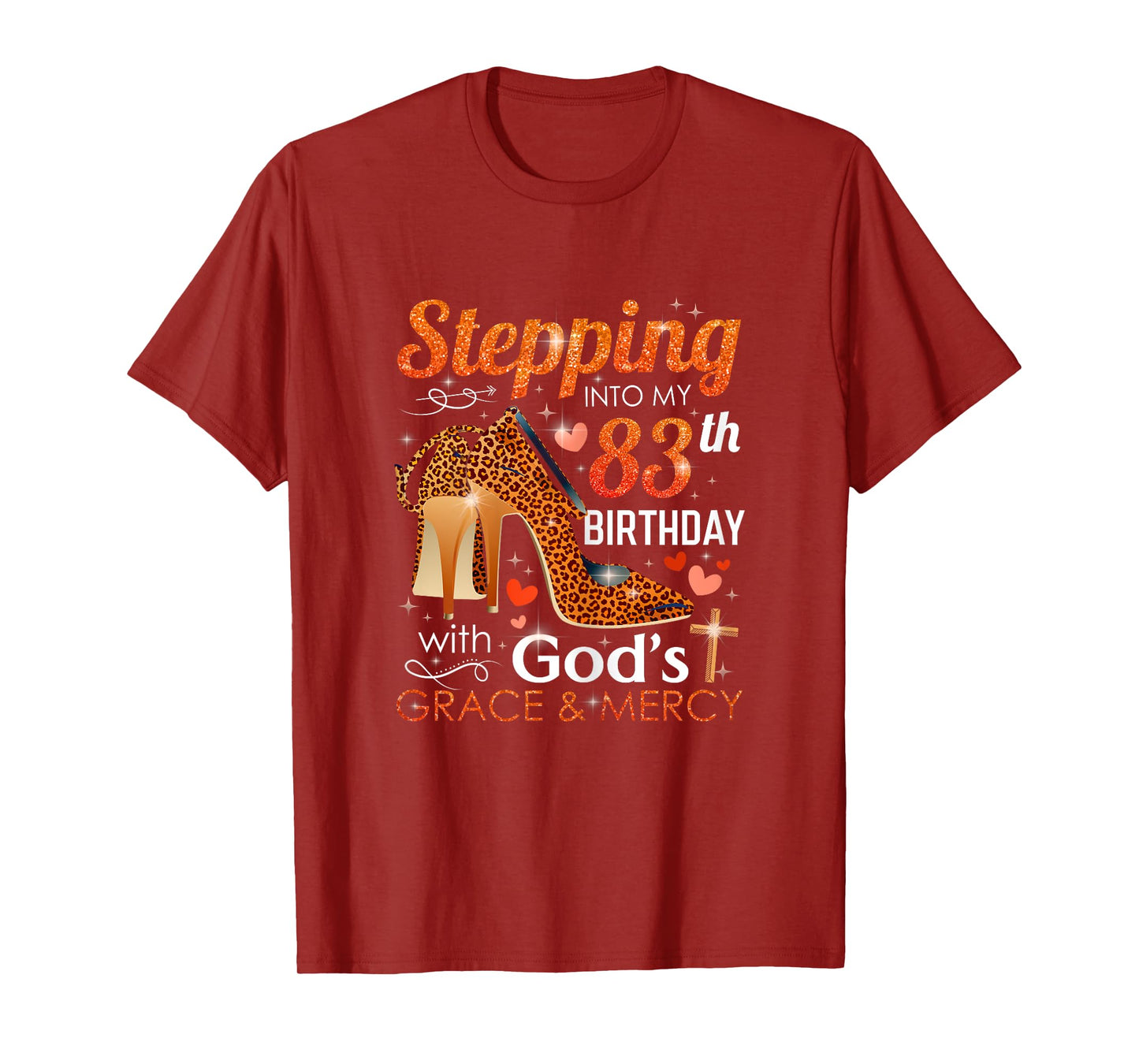 Stepping Into My 83th Birthday Leopard 83 Year Old 83th BDay T-Shirt