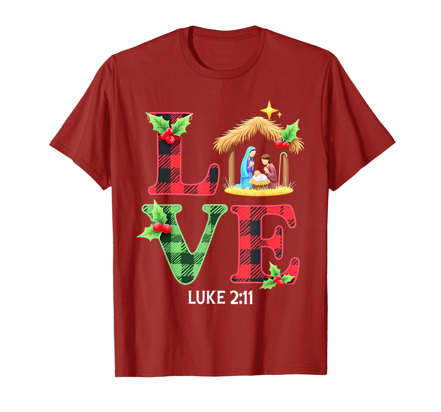 Love Nativity Christmas Jesus Xmas Christian Family Matching T-Shirt