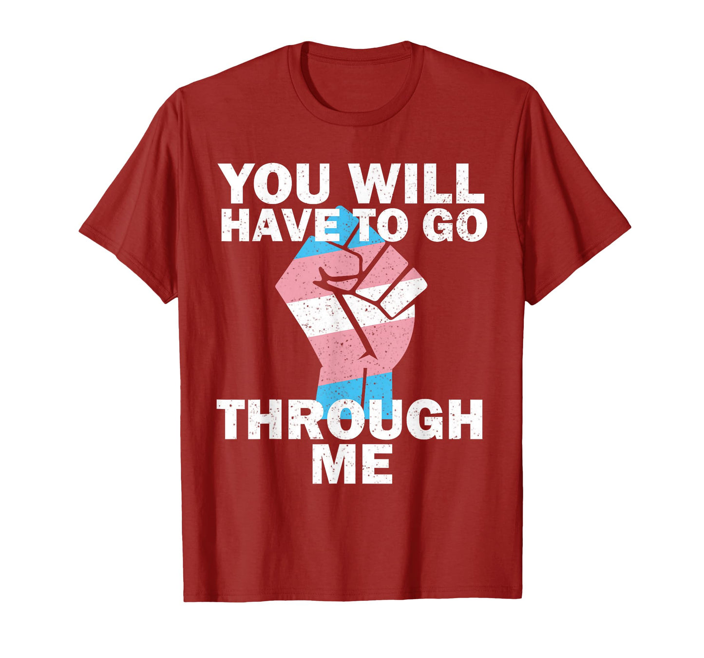 You Will Have To Go Through Me LGBTQ Trans Pride T-Shirt