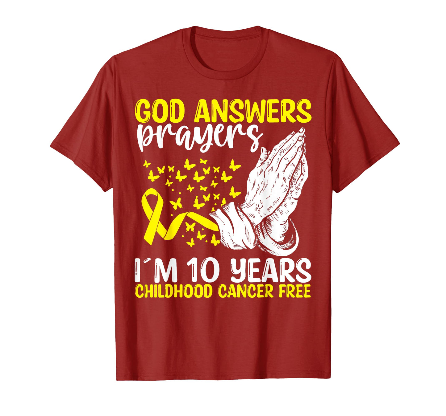 10 Years Childhood Cancer Free God Neuroblastoma Awareness T-Shirt