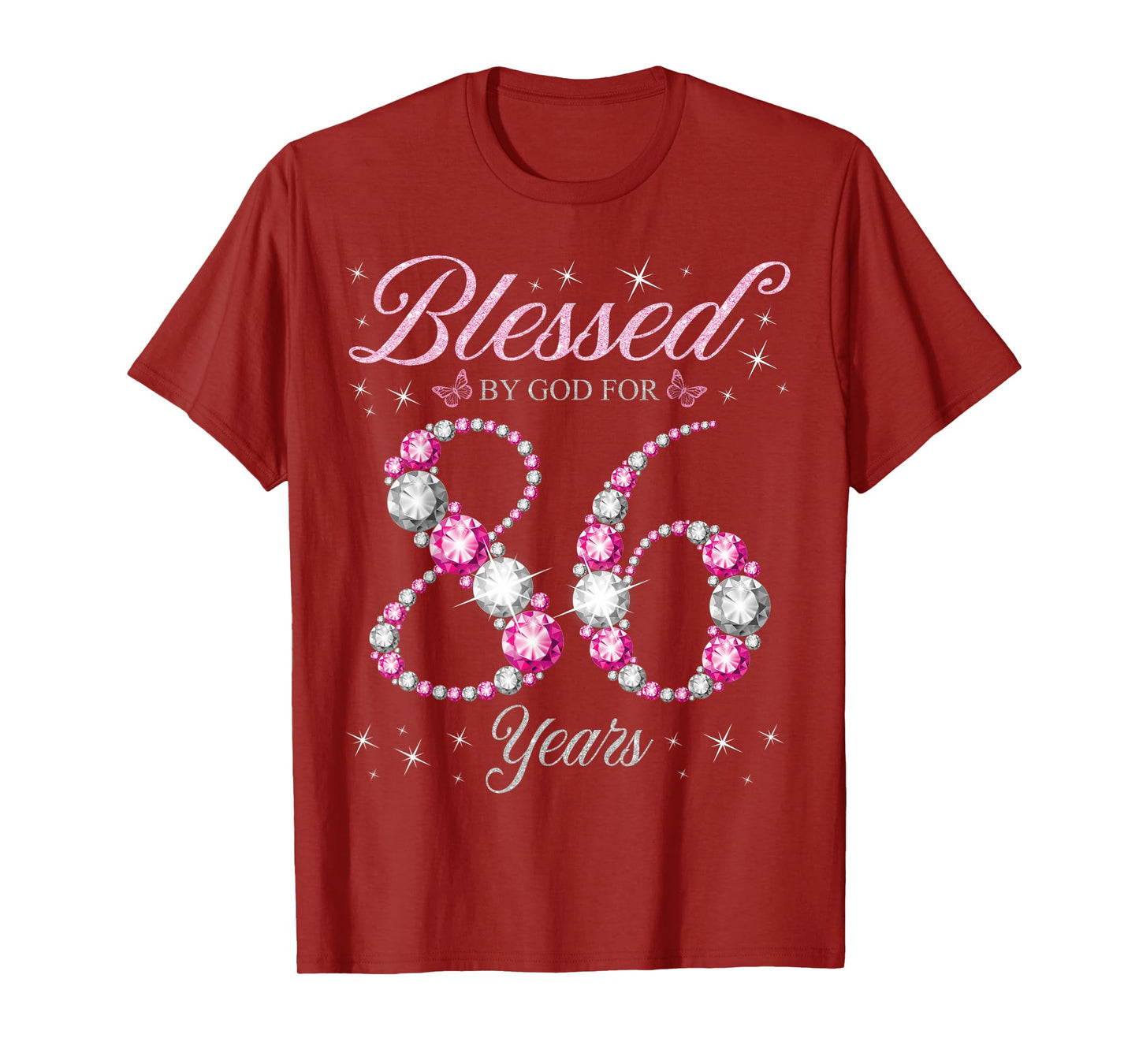 Blessed By God For 86 Years Old 86th Birthday Party T-Shirt