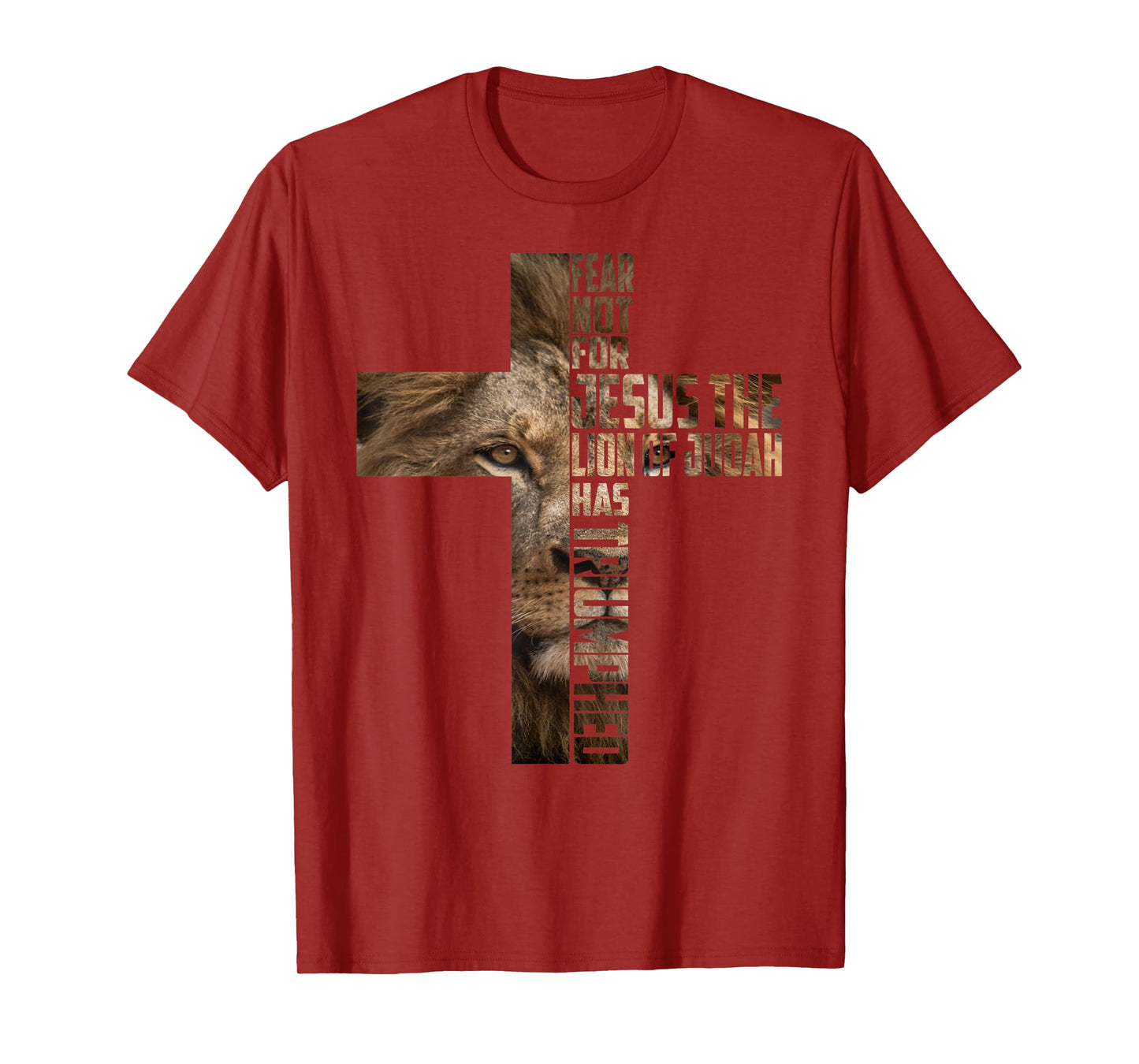 Jesus Lion Judah Cross Faith Christ Gift T-Shirt