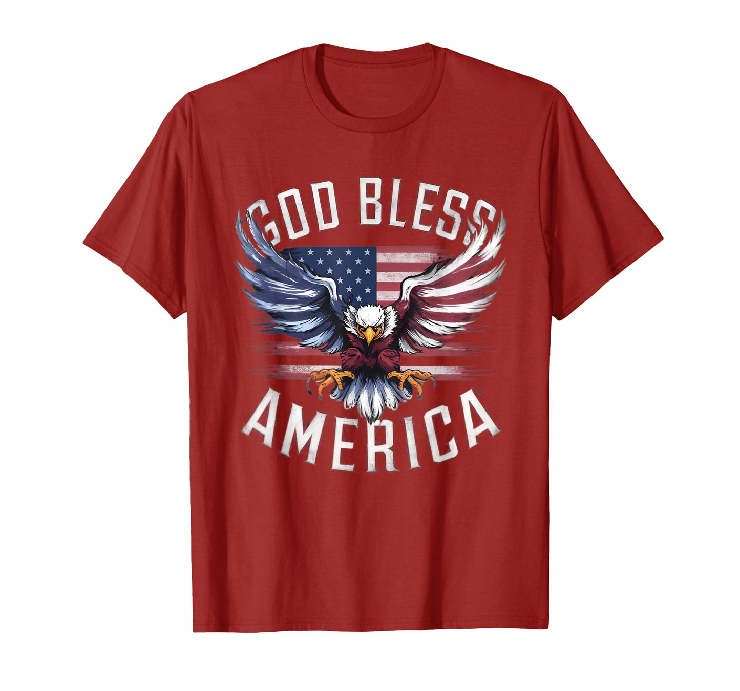 God Bless America eagle usa flag 4th of July Women Men T-Shirt