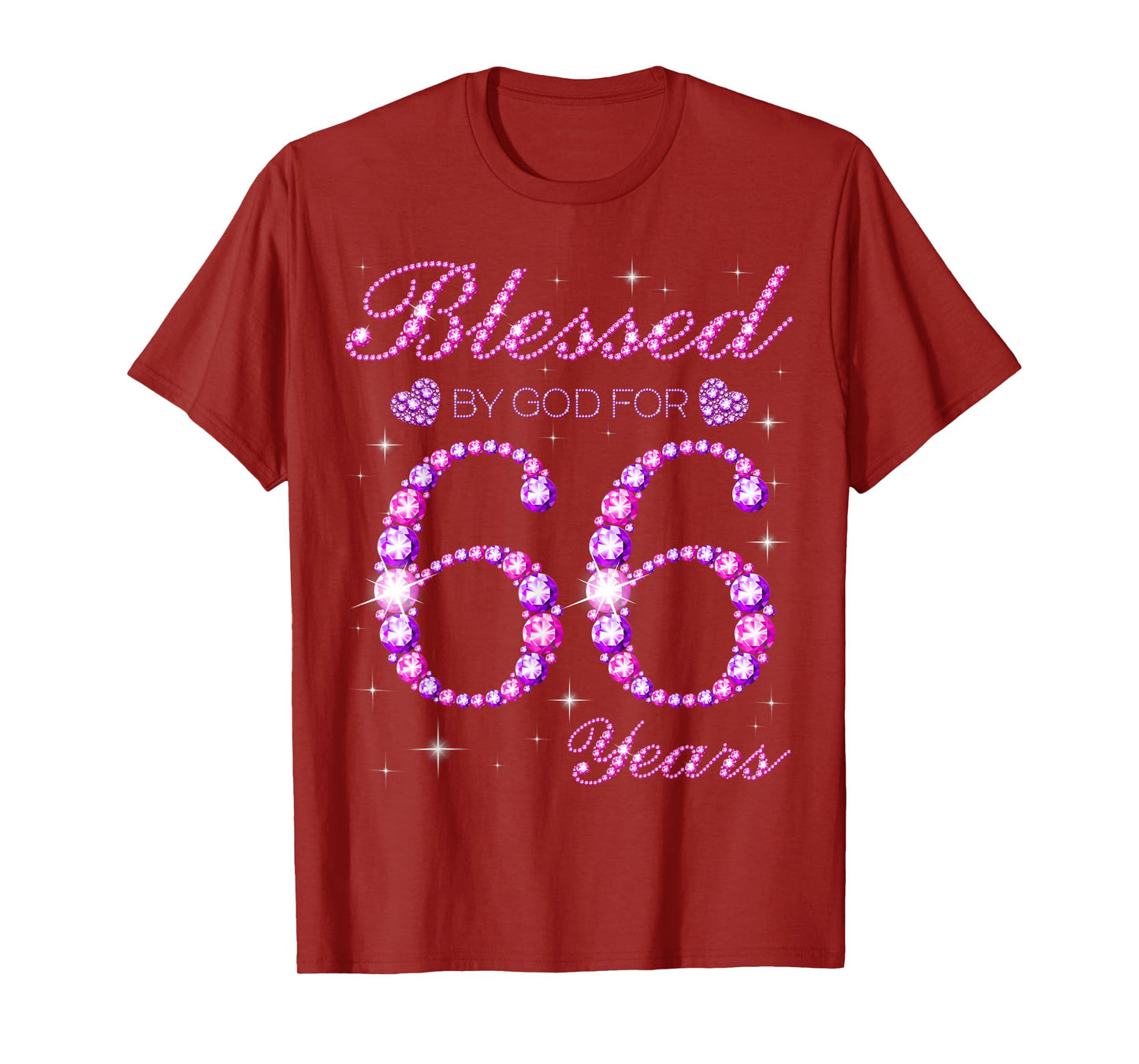 Blessed by God for 66 Years Old 66th Birthday Party T-Shirt