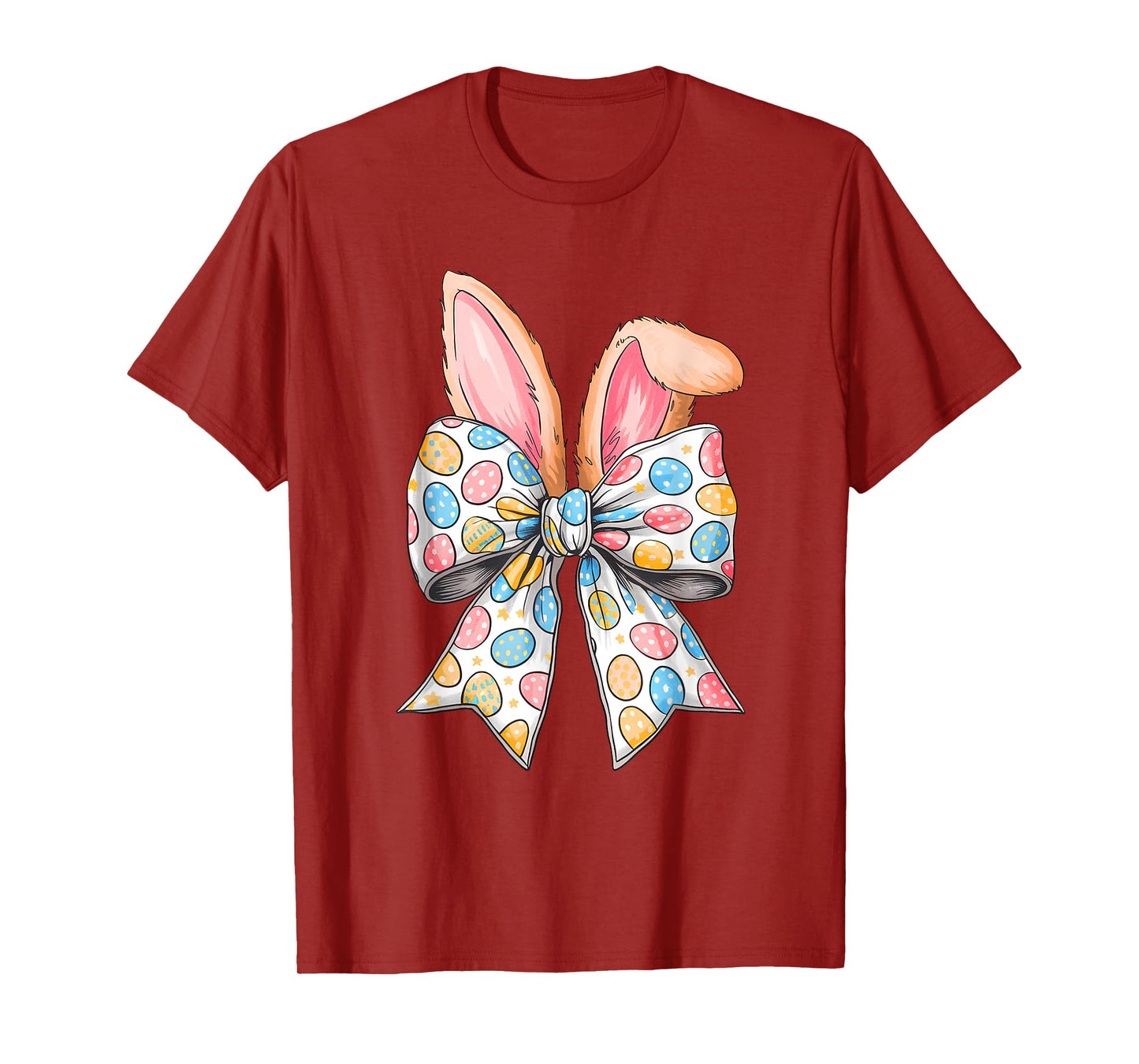 Easter Day Coquette Bow Cute Bunny Rabbit Girls Teens Kids T-Shirt