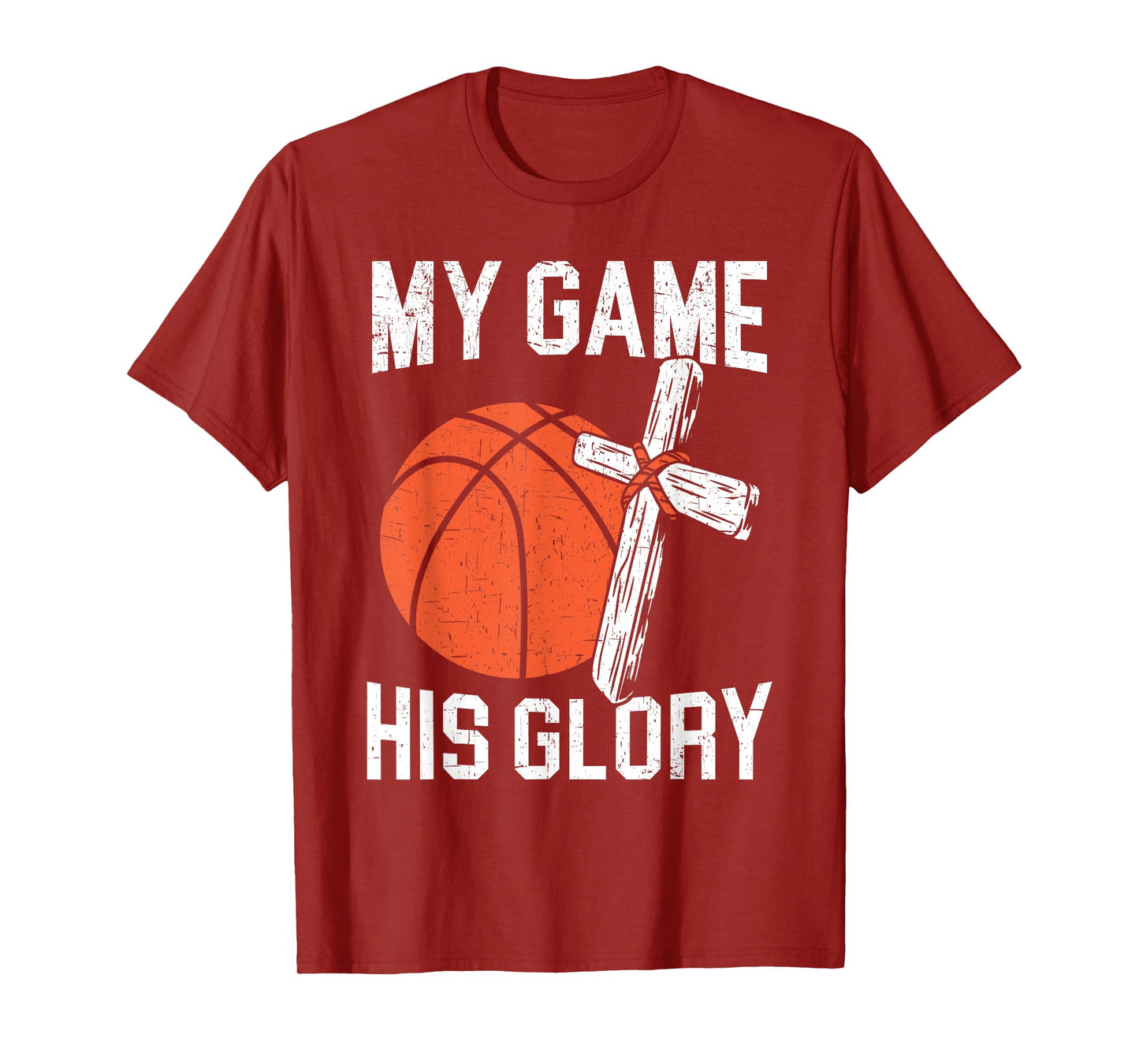 Basketball And Jesus Christ Christian Believer Hooper T-Shirt