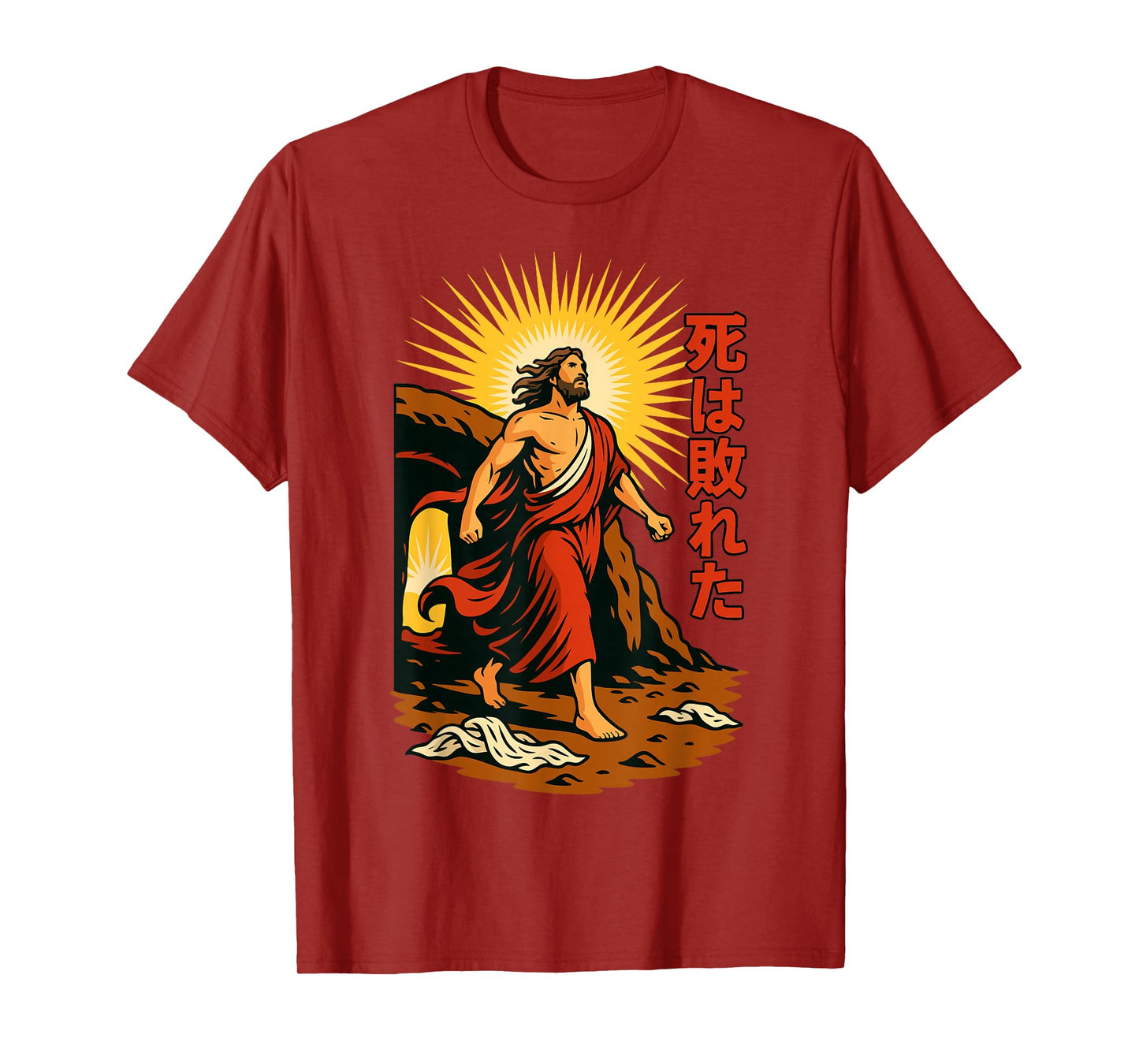 Jesus Resurrection Manga Art Death is Defeated Empty Tomb T-Shirt