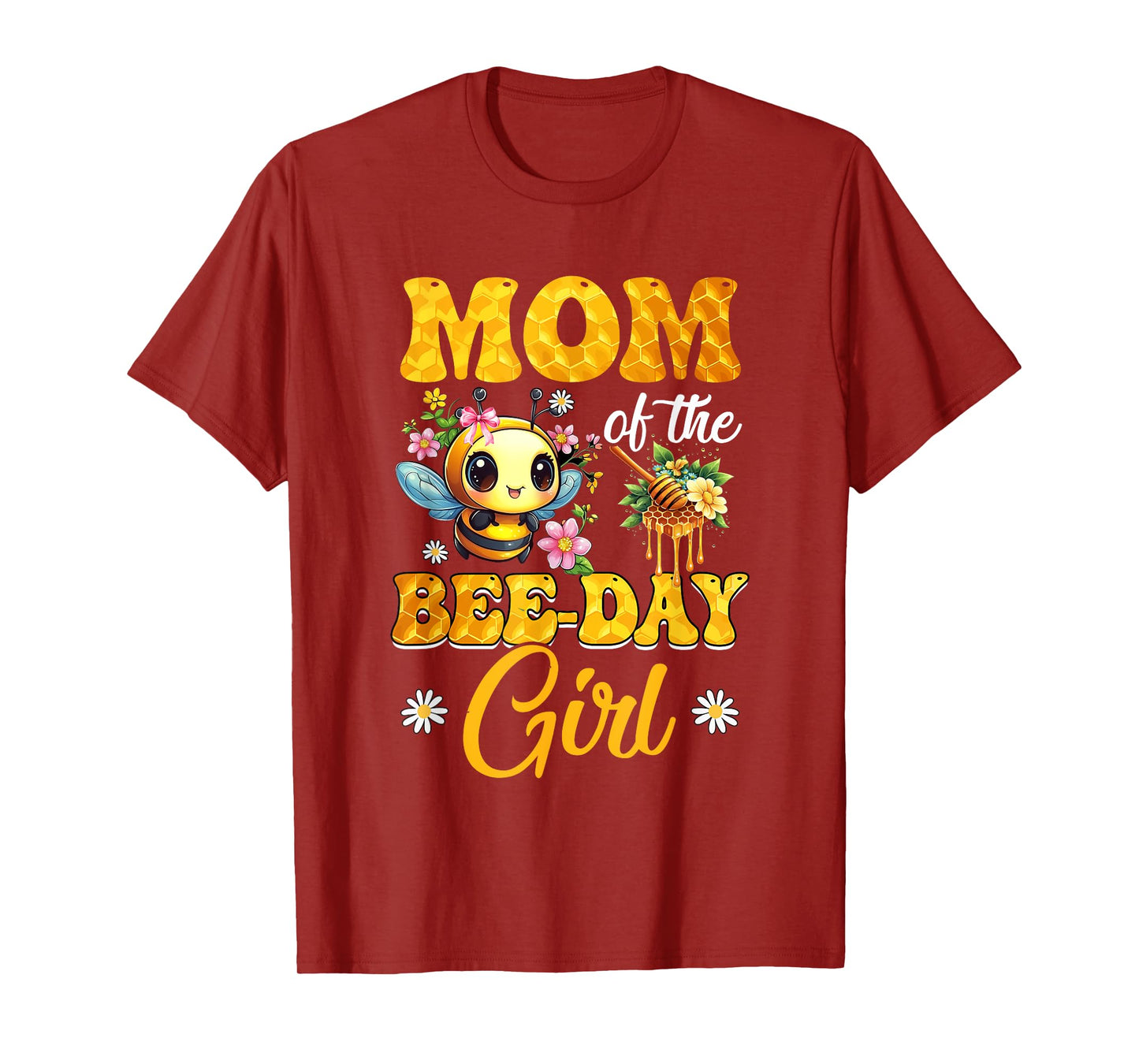 Mom Of The Birthday Girl Bee Family Birthday Party T-Shirt