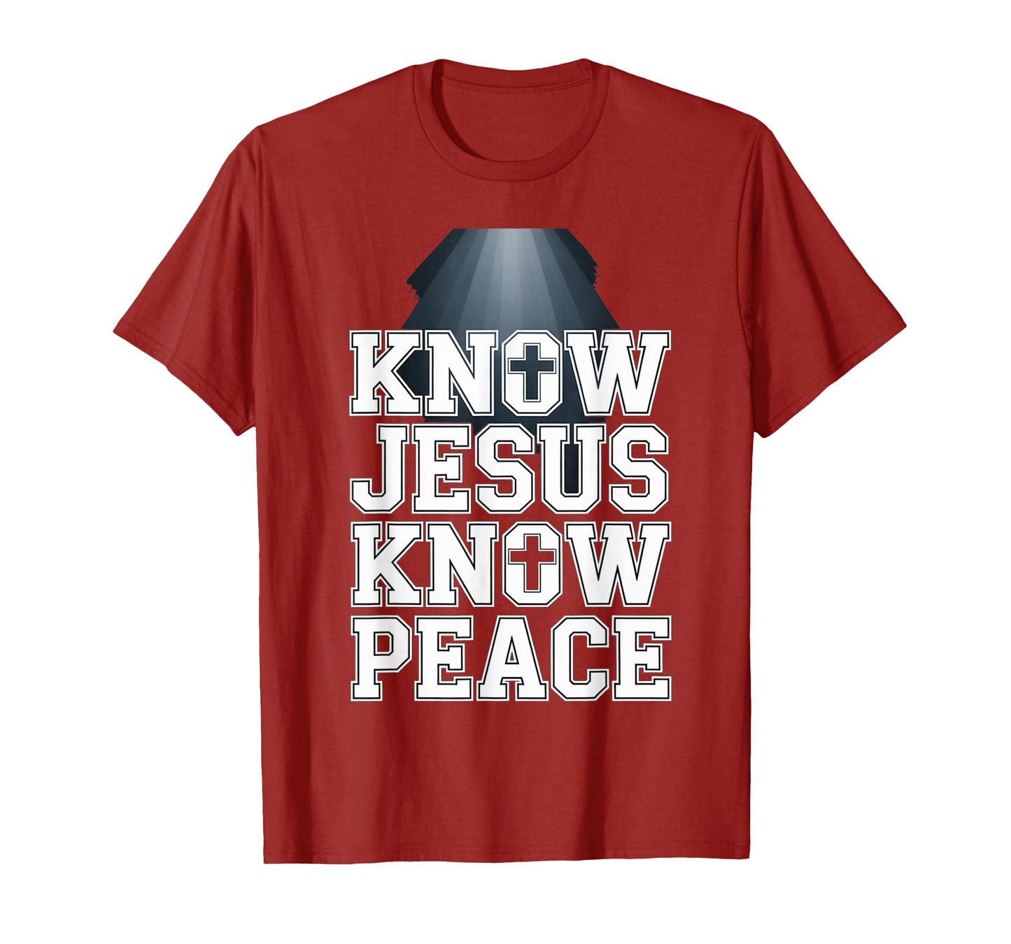 Know Jesus Know Peace Christian Graphic Design Faith Quote T-Shirt