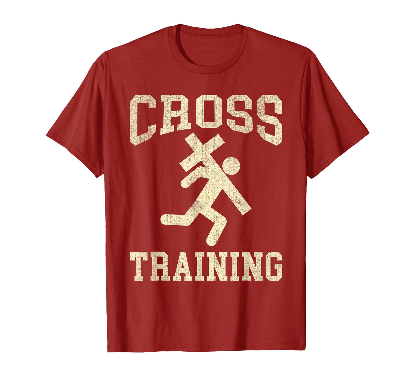 Cross Training Funny Running Christian Cross Vintage T-Shirt