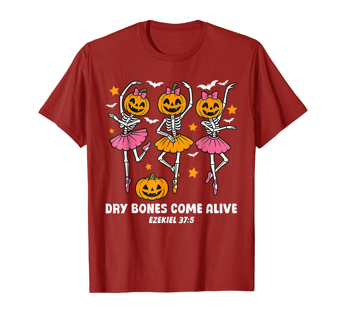 Dancing Skeleton Dry Bones Come Alive Christian Halloween T-Shirt