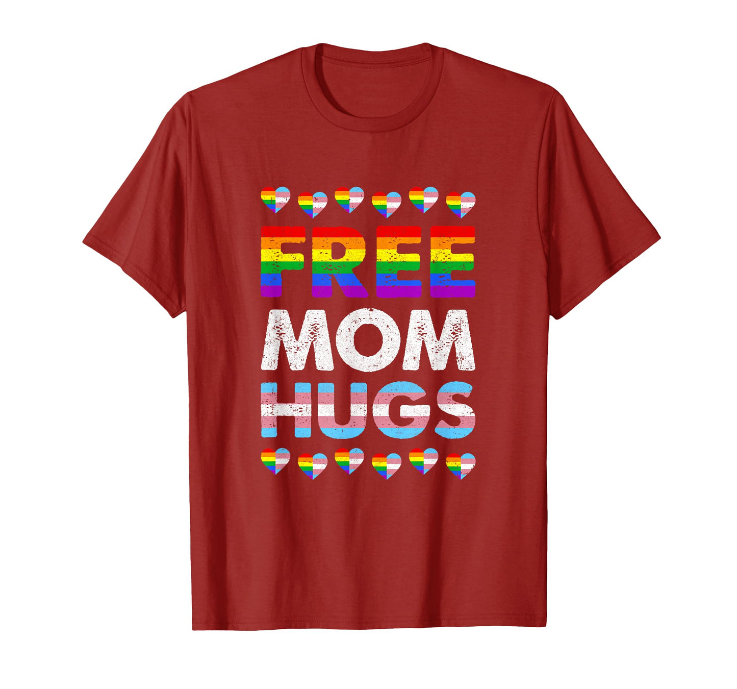 Free Mom Hugs Rainbow Lgbtq Gay Pride Month Proud Ally T-Shirt