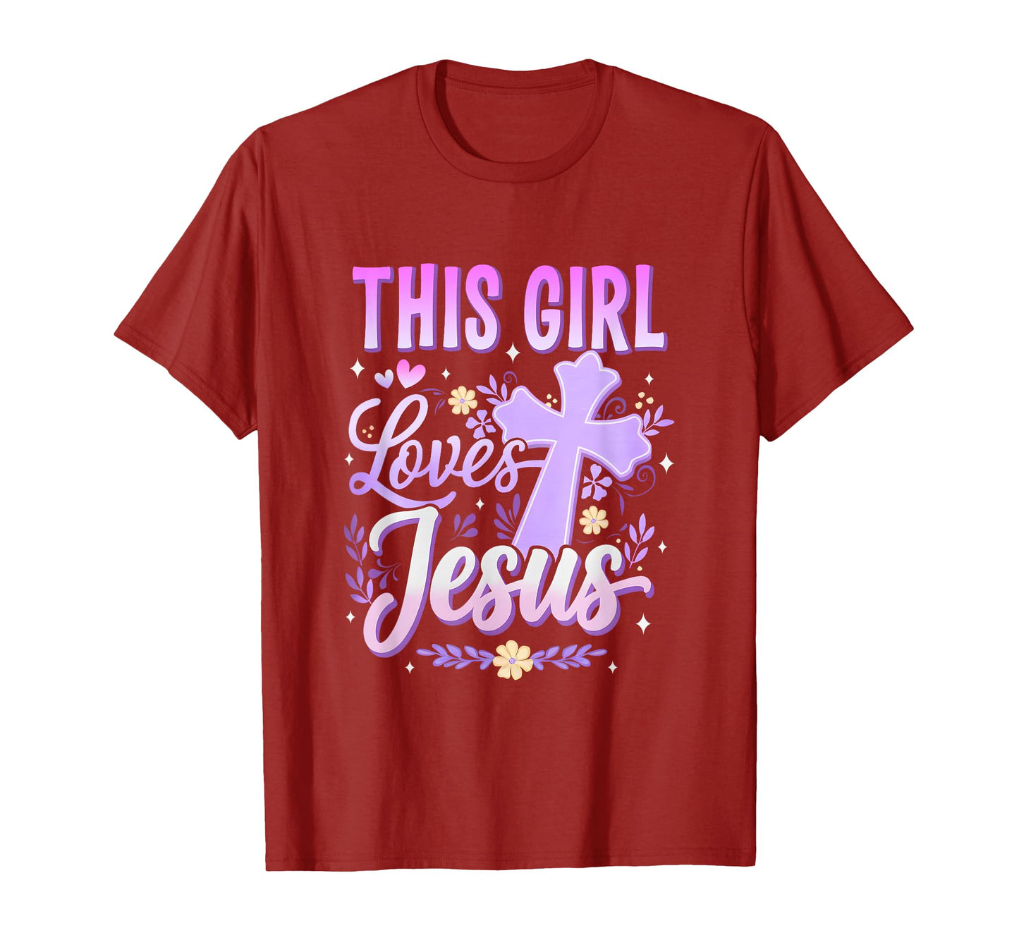 This Girl Loves Jesus Cute Christian Girl God Religious T-Shirt