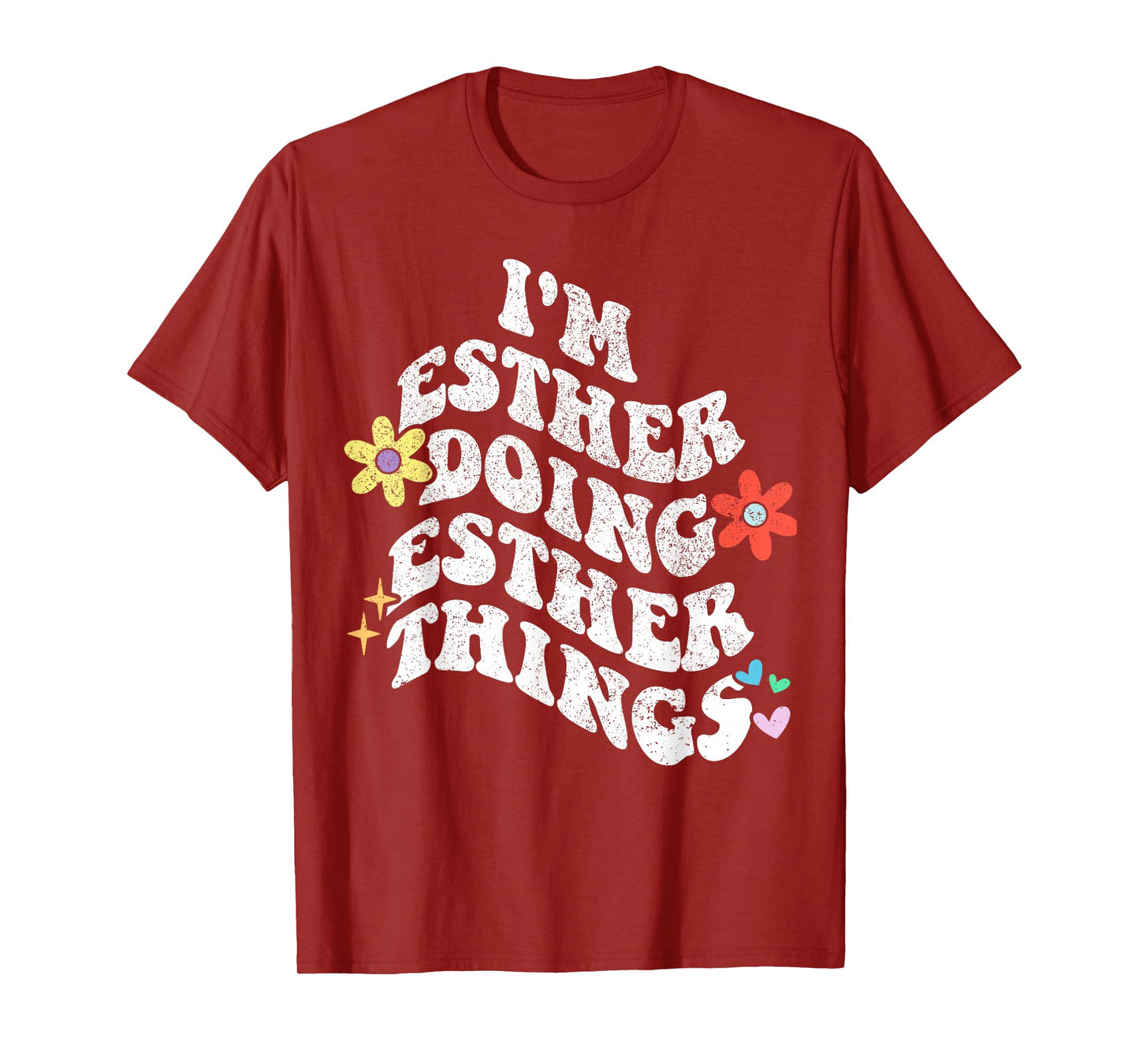 Retro Groovy Im ESTHER Doing ESTHER Things Funny Mother's T-Shirt