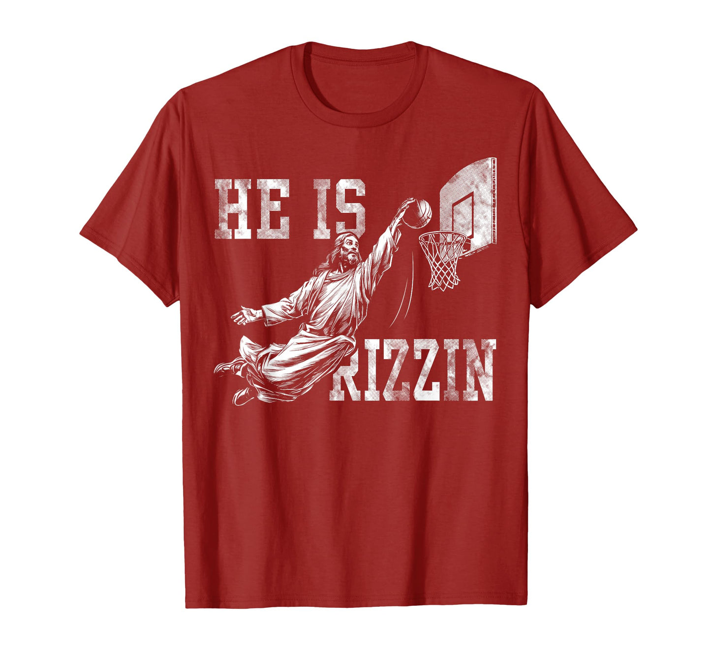 He is Rizzin Funny Christian Basketball Meme Easter T-Shirt
