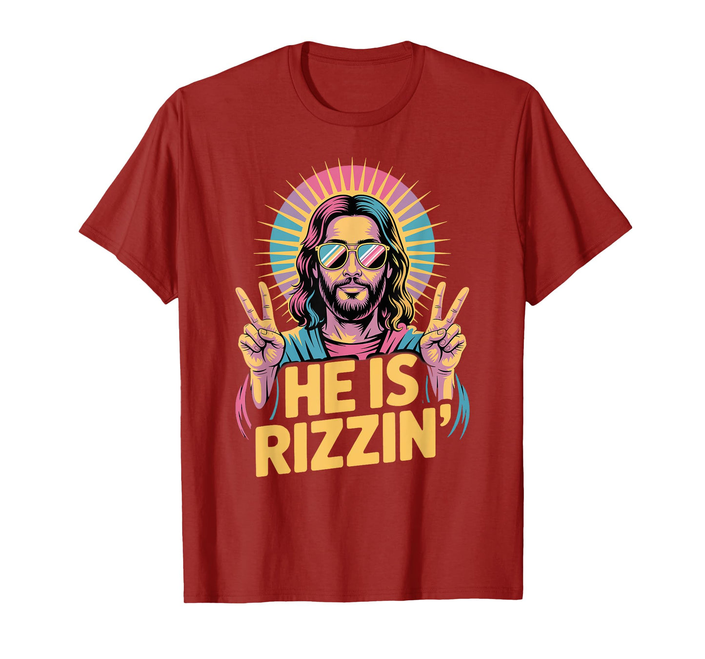 Easter Religious Funny He is Rizzin Jesus T-Shirt