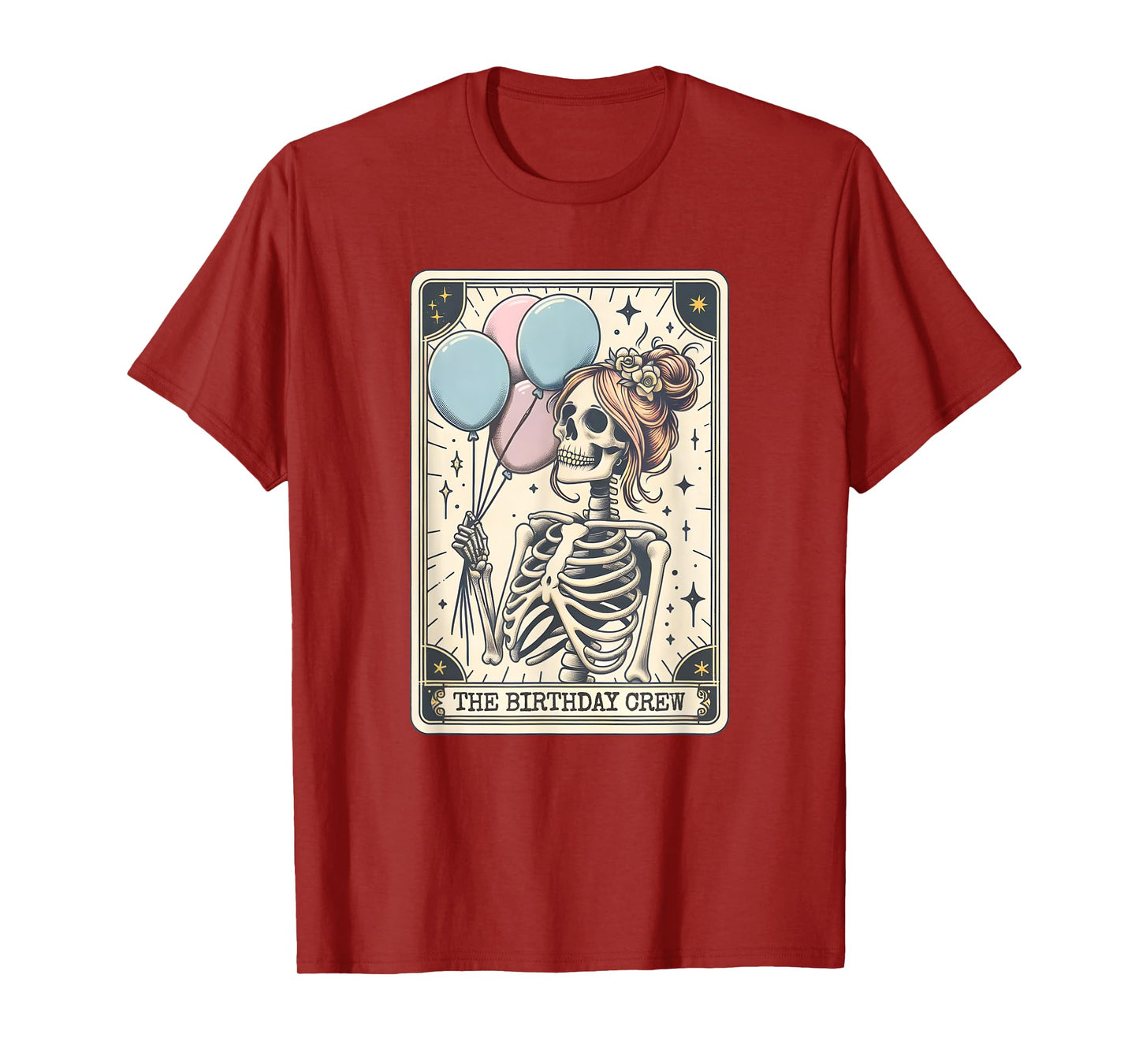 The Birthday Crew Tartot Card, Skeleton Birthday Squad T-Shirt