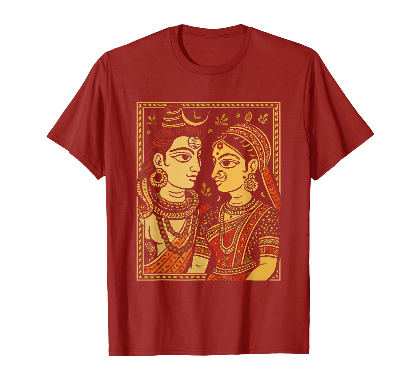 Lord Shiva Durga Hindu God Mahadeva Goddess Parvati T-Shirt