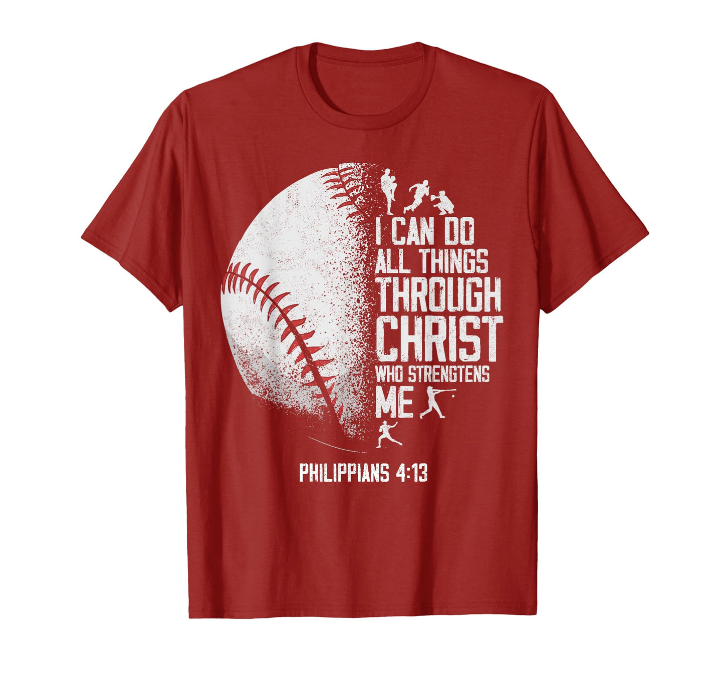 Baseball Fan Bible Quote Vintage I Can Do All The Things T-Shirt