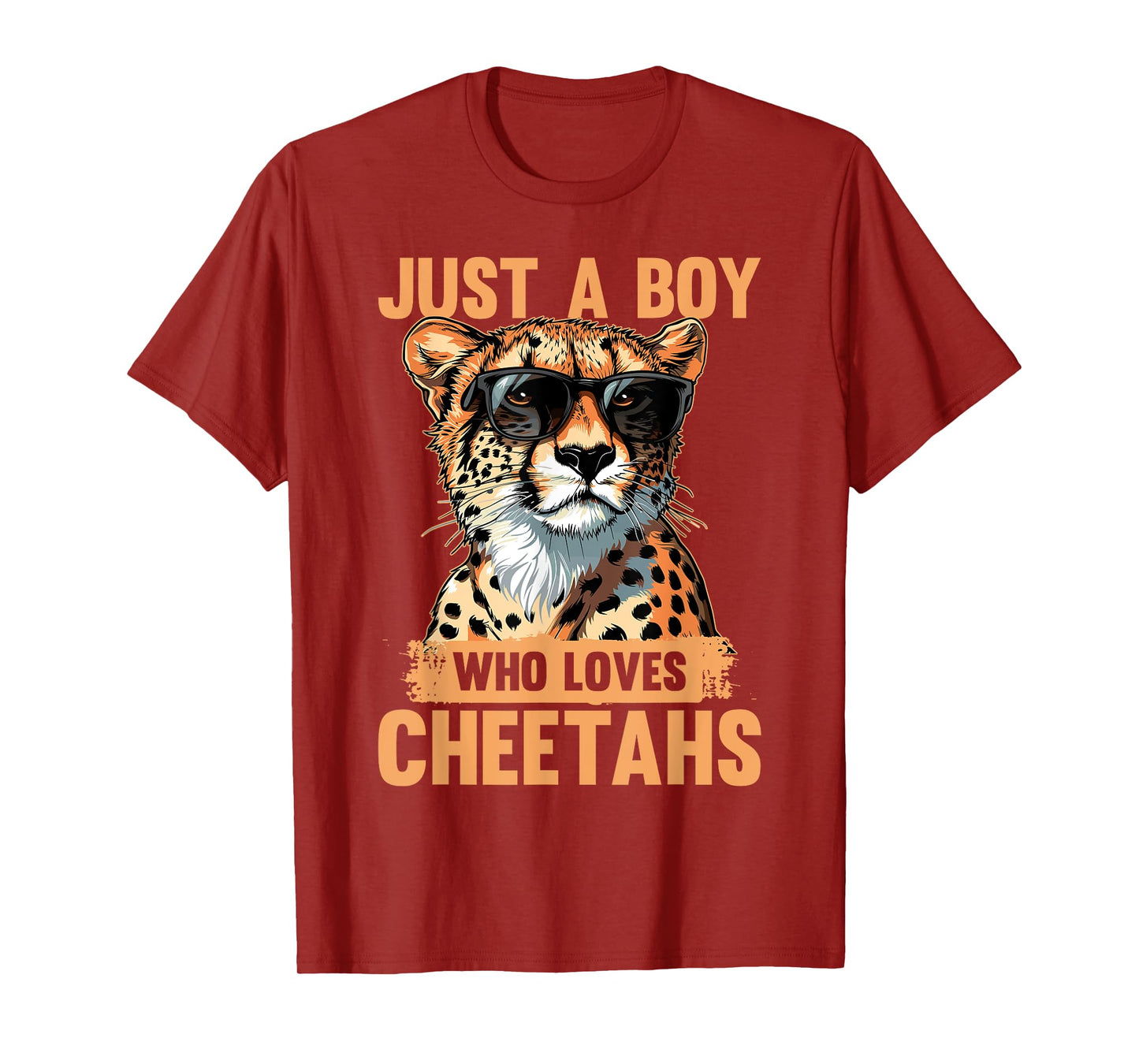 Funny Cheetah Animal Just A Boy Who Loves Cheetahs T-Shirt