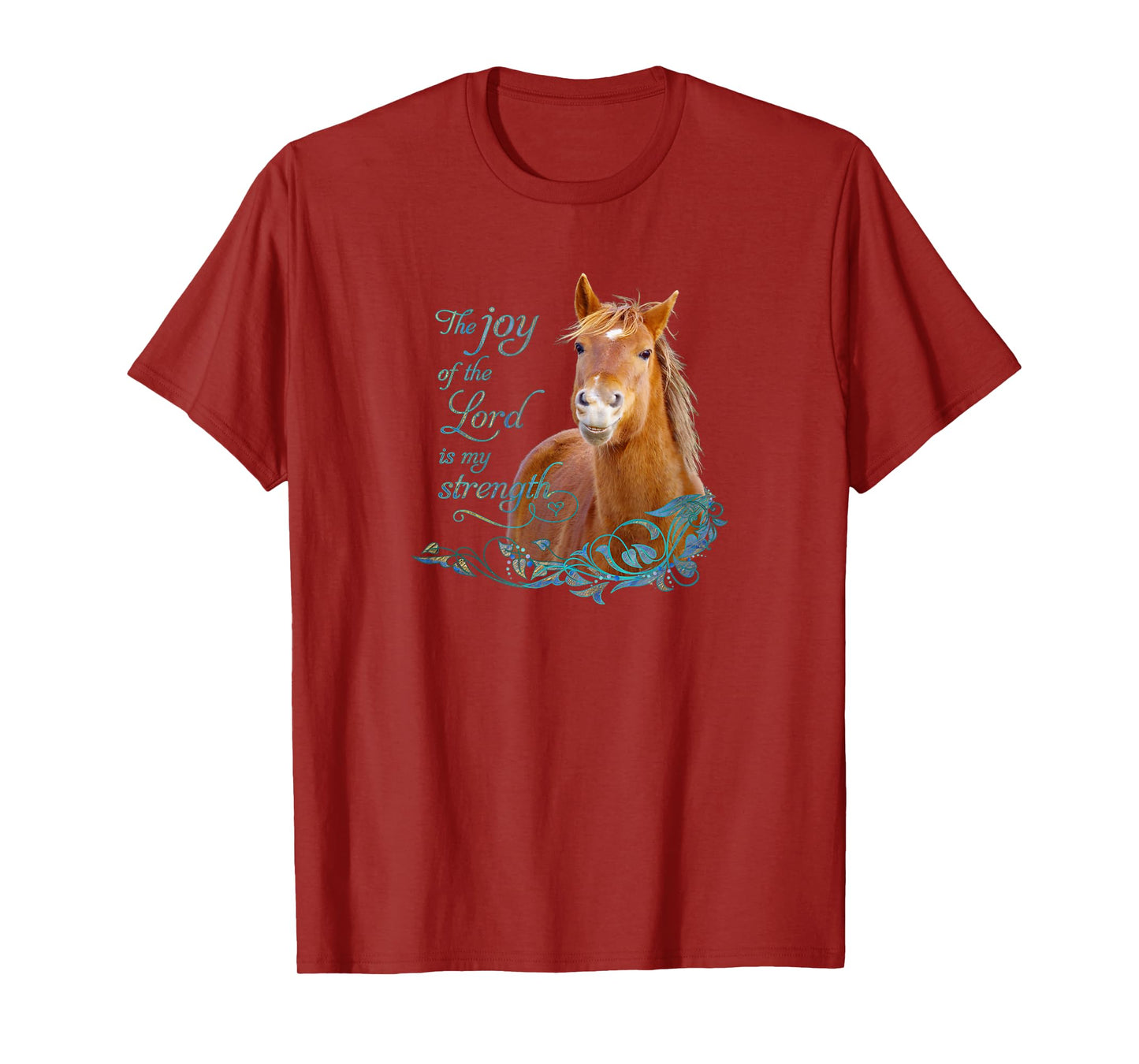 Christian Bible Verse Smiling Horse T-shirt T-Shirt