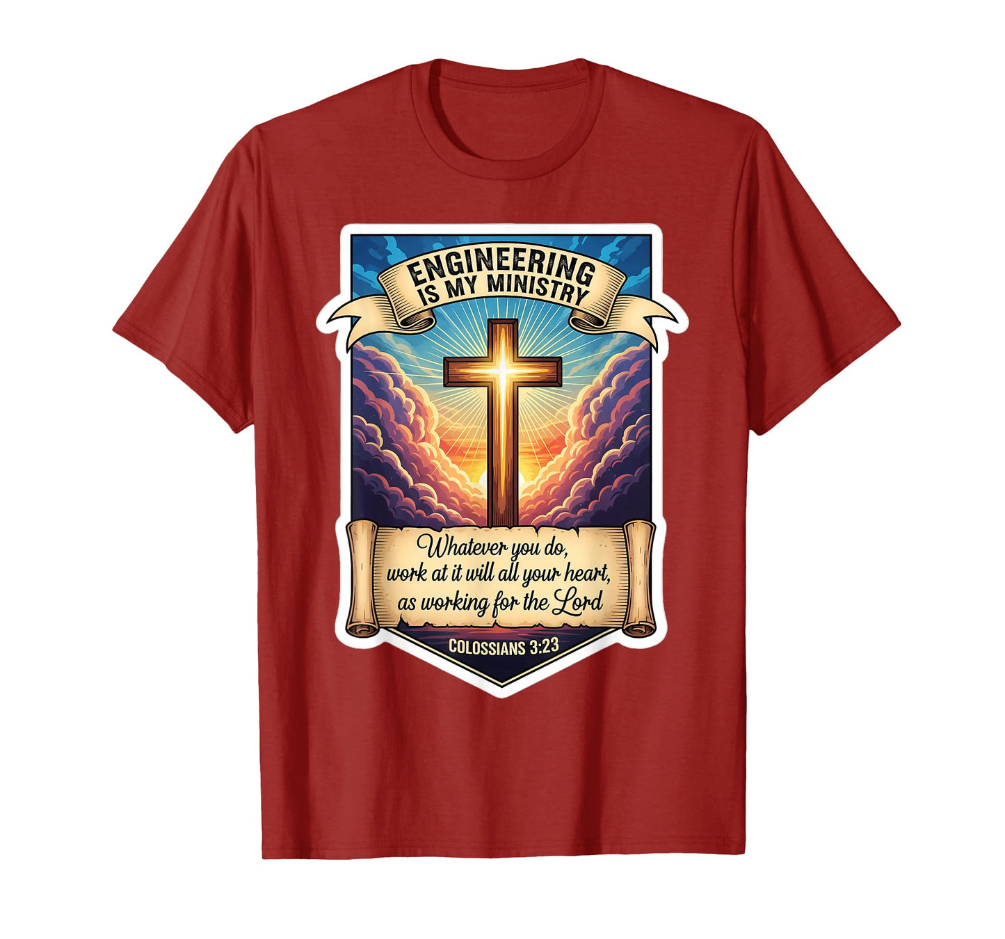 Christian Engineer Engineering is My Ministry Jesus Christ T-Shirt