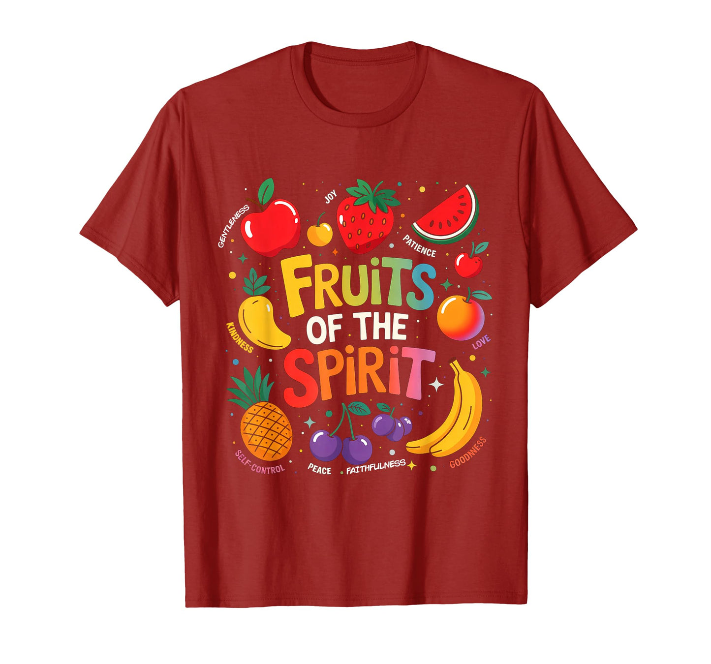 Fruit Of The Spirit Fruit Colorful Summer Vacation Christian T-Shirt