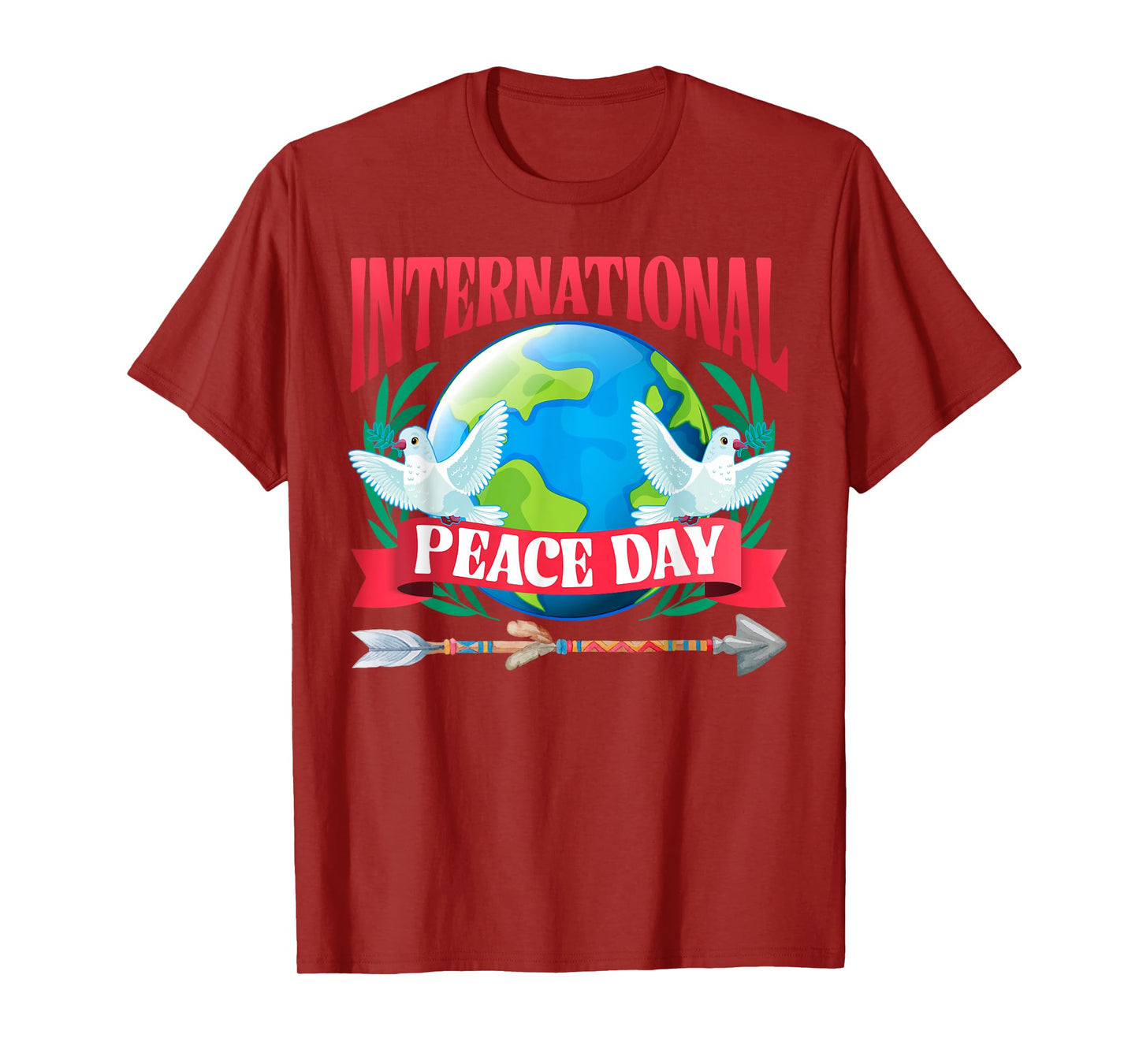 World Peace Day Peace Bird Hearts International Day of Peace T-Shirt