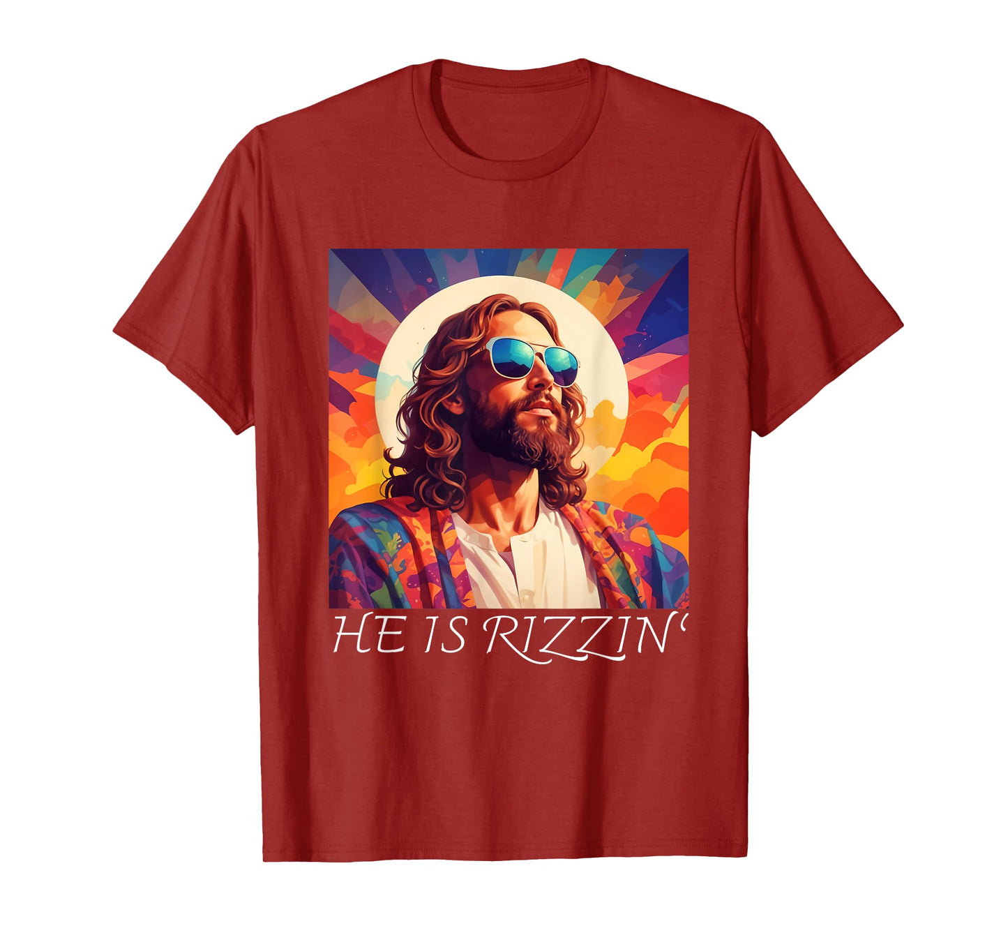 Jesus Is Rizzin Cool Jesus Sunglasses He Is Risen T-Shirt