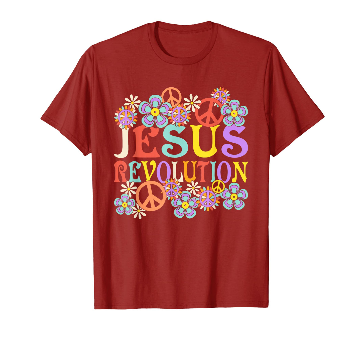 Jesus Revolution Faith Retro Groovy Christian T-Shirt