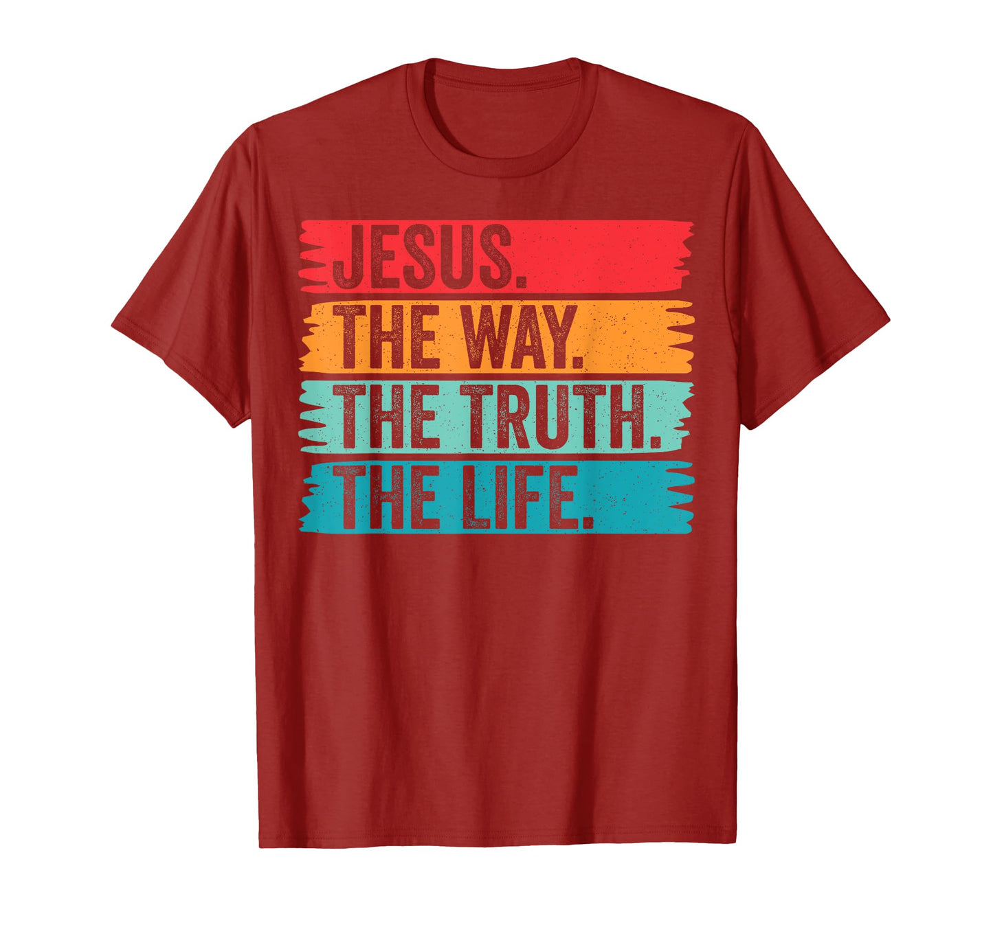 Jesus The Way Truth Life Vintage Christian Faith Worship T-Shirt