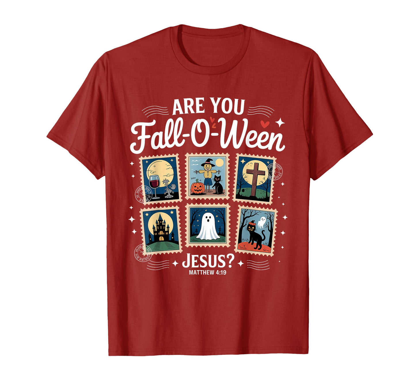 are You Fall-o-ween Jesus Matthew 4:19 Christian Halloween T-Shirt