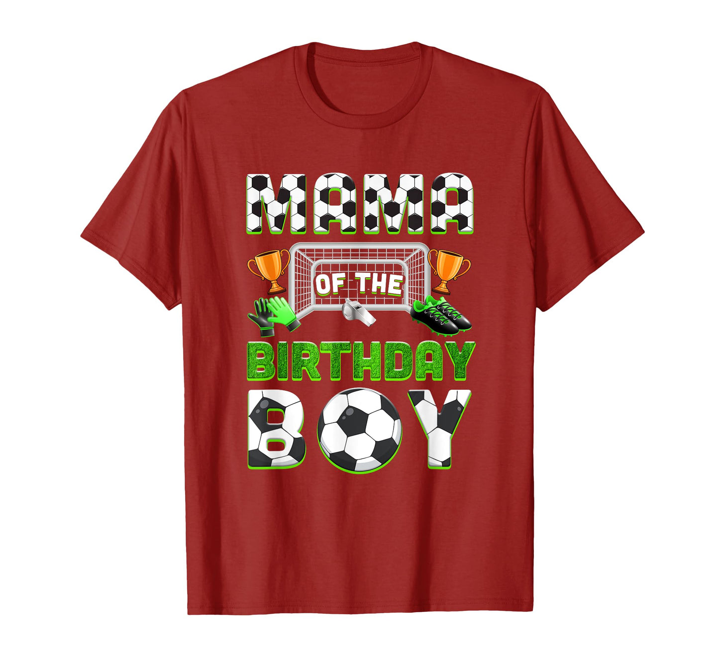 Mama Of The Birthday Boy Soccer Family Matching Party T-Shirt