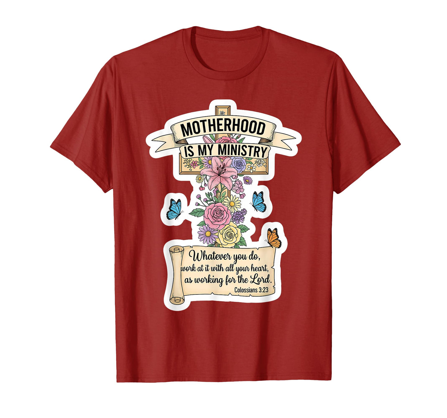 Christian Mother's Day Motherhood is My Ministry Mom Mama T-Shirt