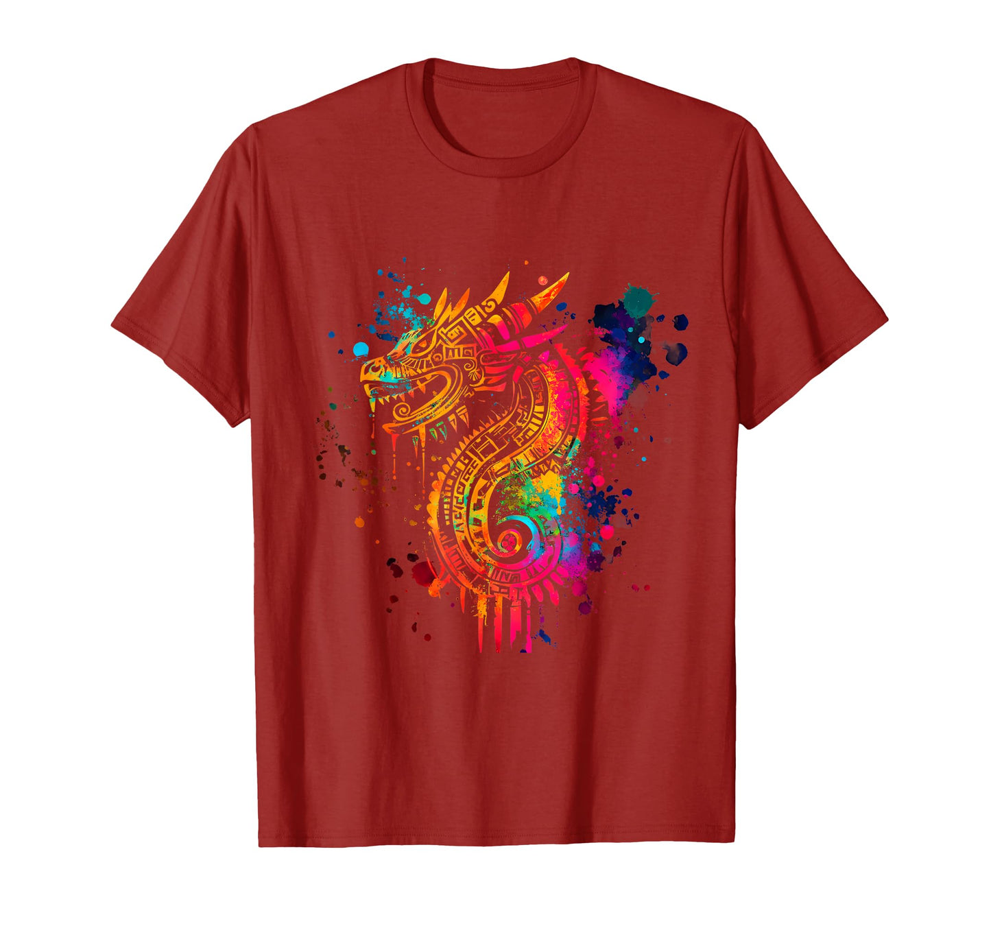Aztec God Artwork Mayan Toltec Inca Feathered Serpent T-Shirt