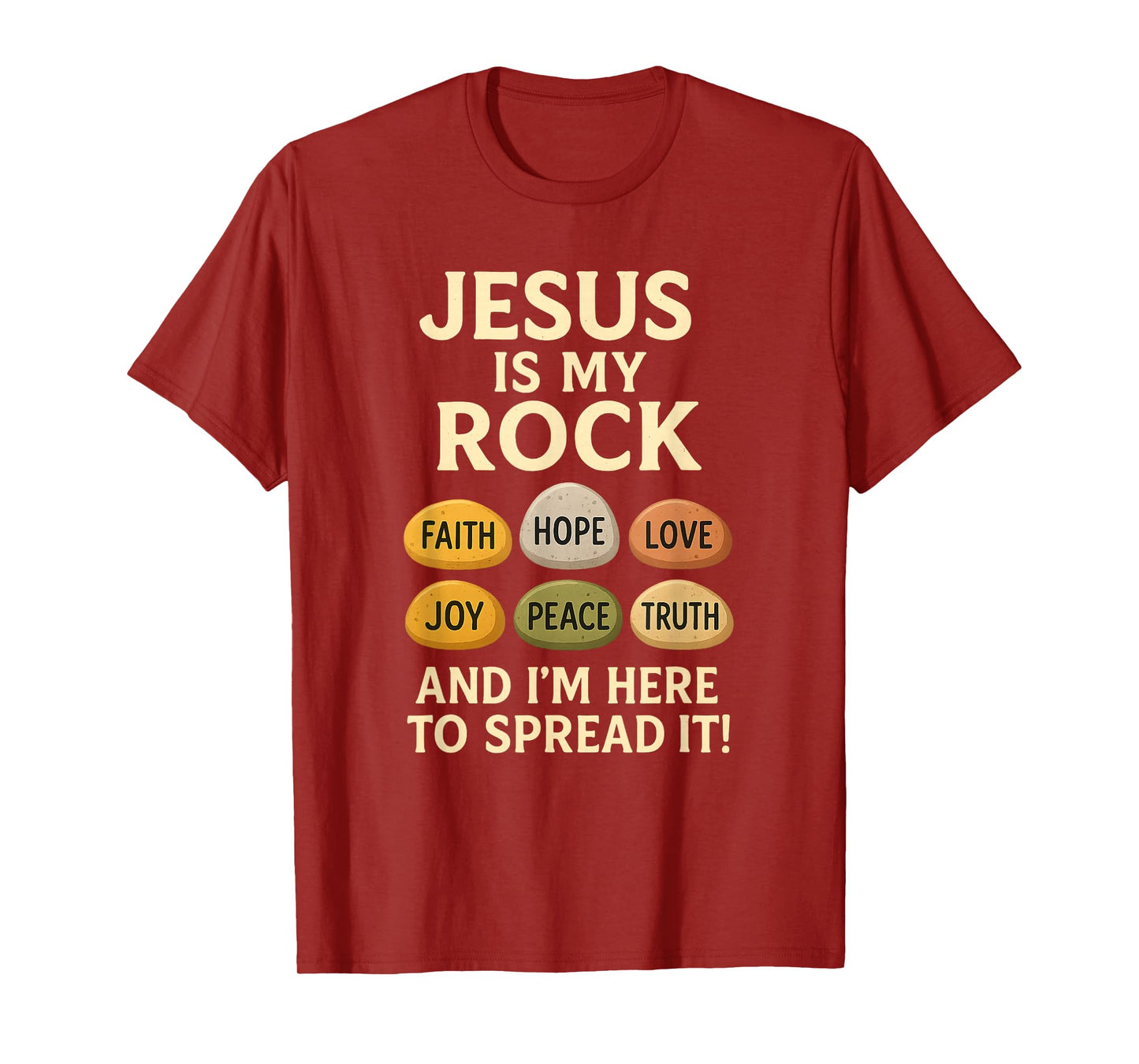Jesus is My Rock Christian Faith Bible Verse Shirt T-Shirt