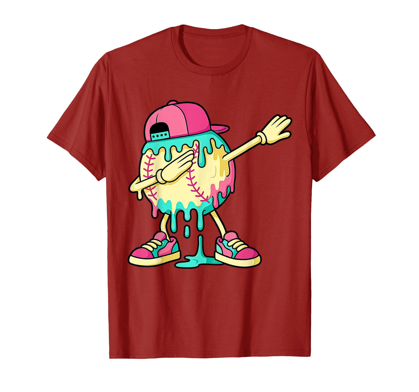 Baseball Shirts For Boys Dabbing Baseball Drip Ice Cream kid T-Shirt