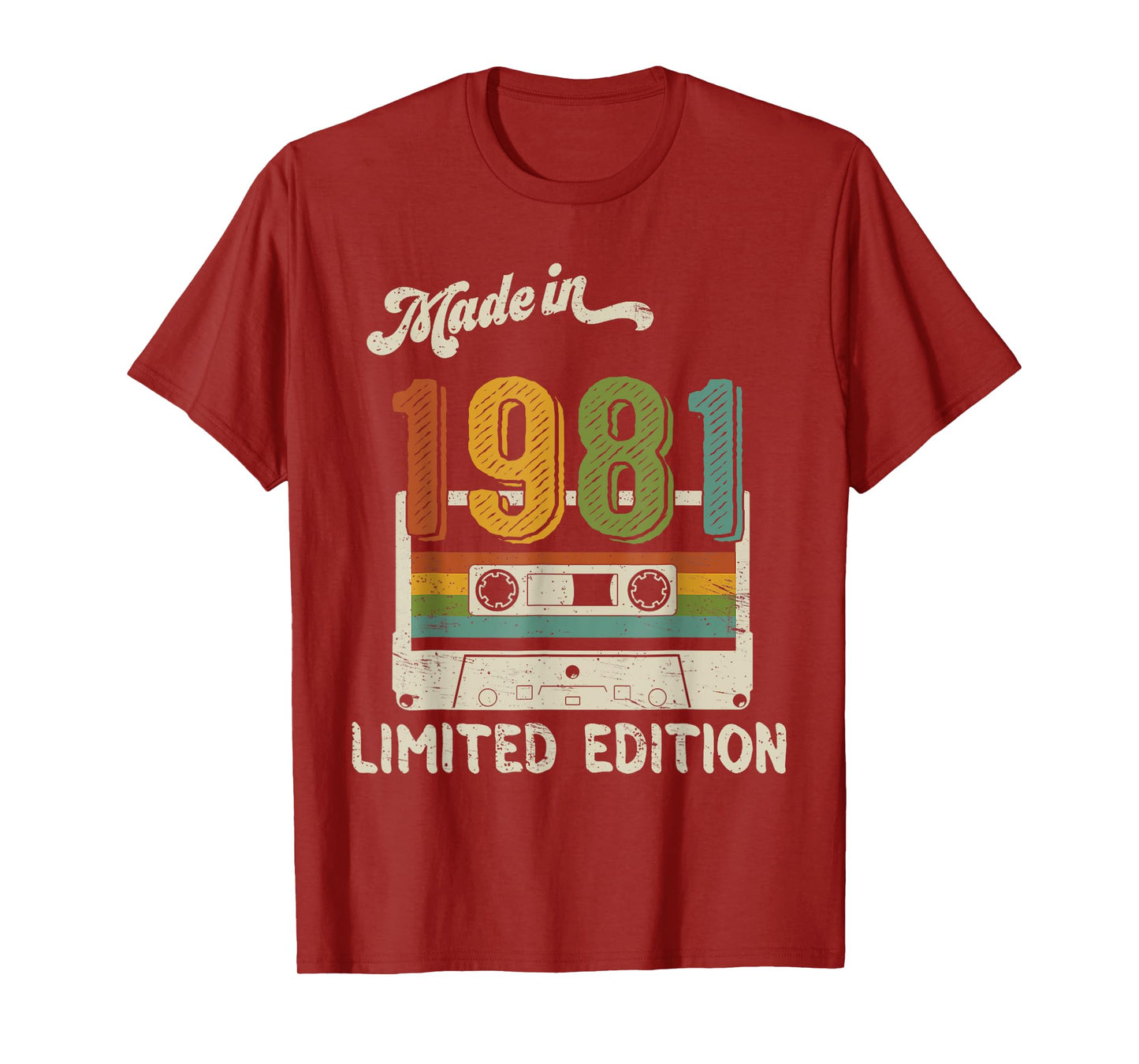 Made In 1981 Limited Edition Retro Cassette 44th Birthday T-Shirt