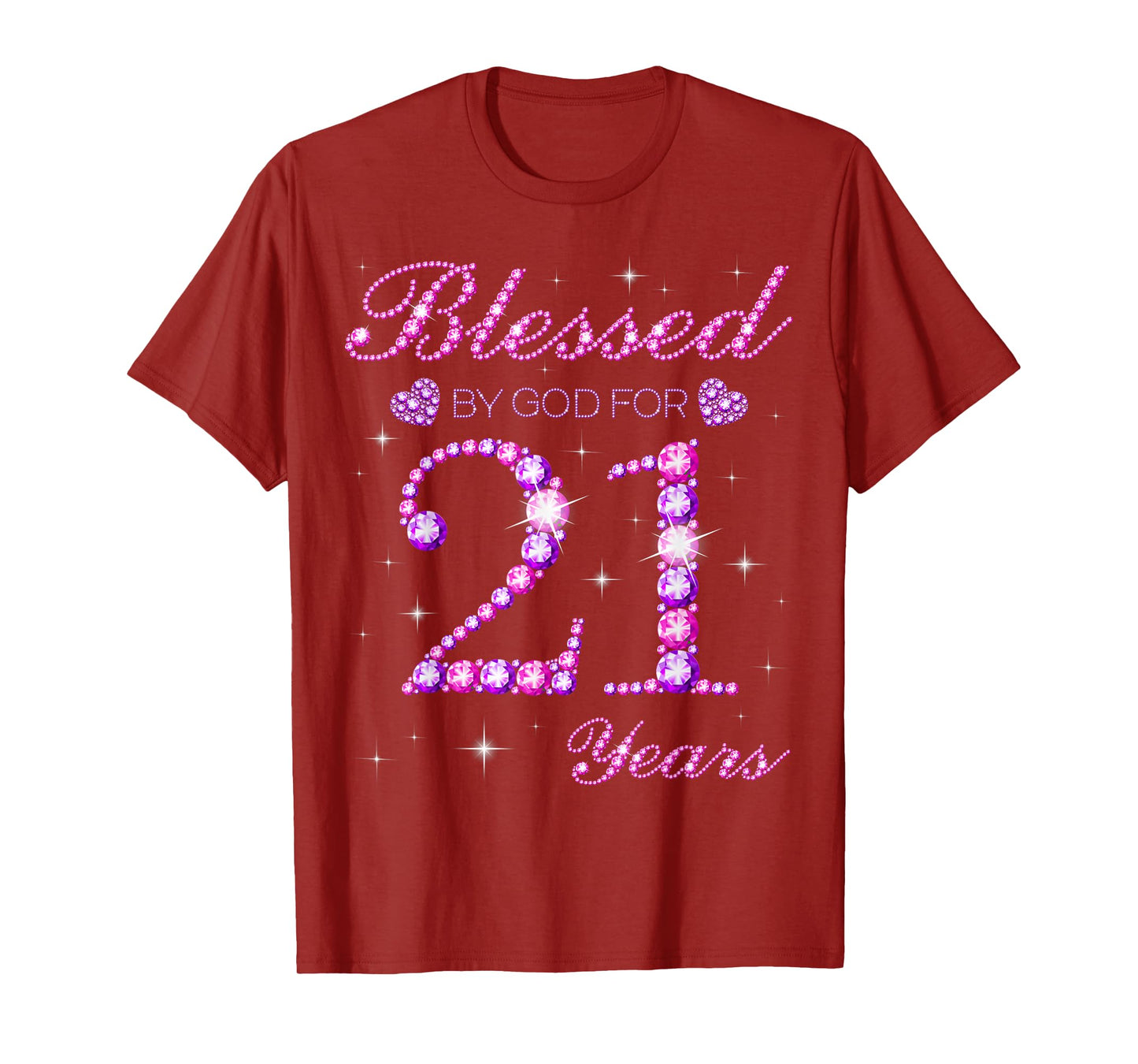 Blessed by God for 21 Years Old 21st Birthday Party T-Shirt