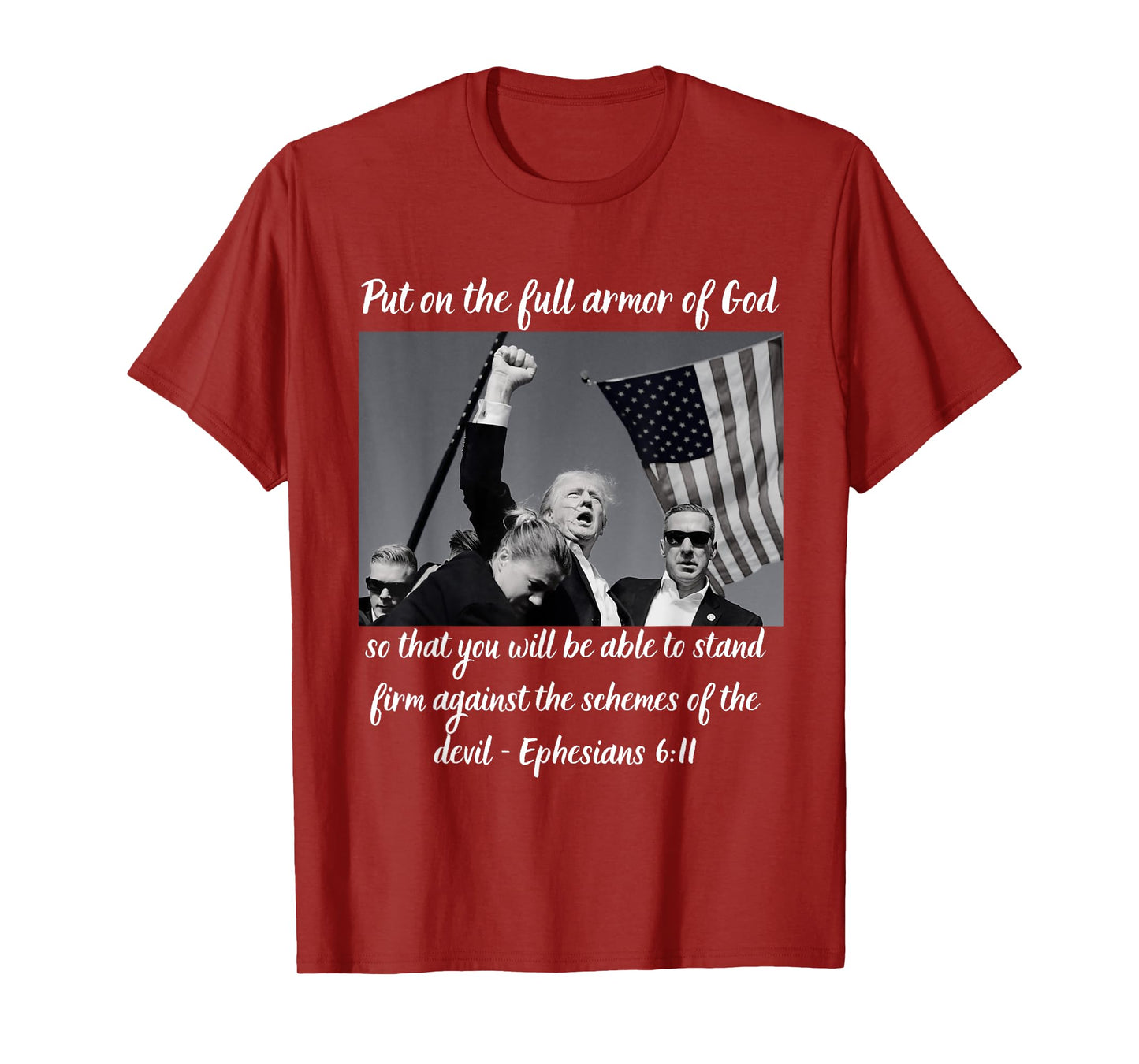 Donald Trump Fist Pump Flag 7 13 T-Shirt