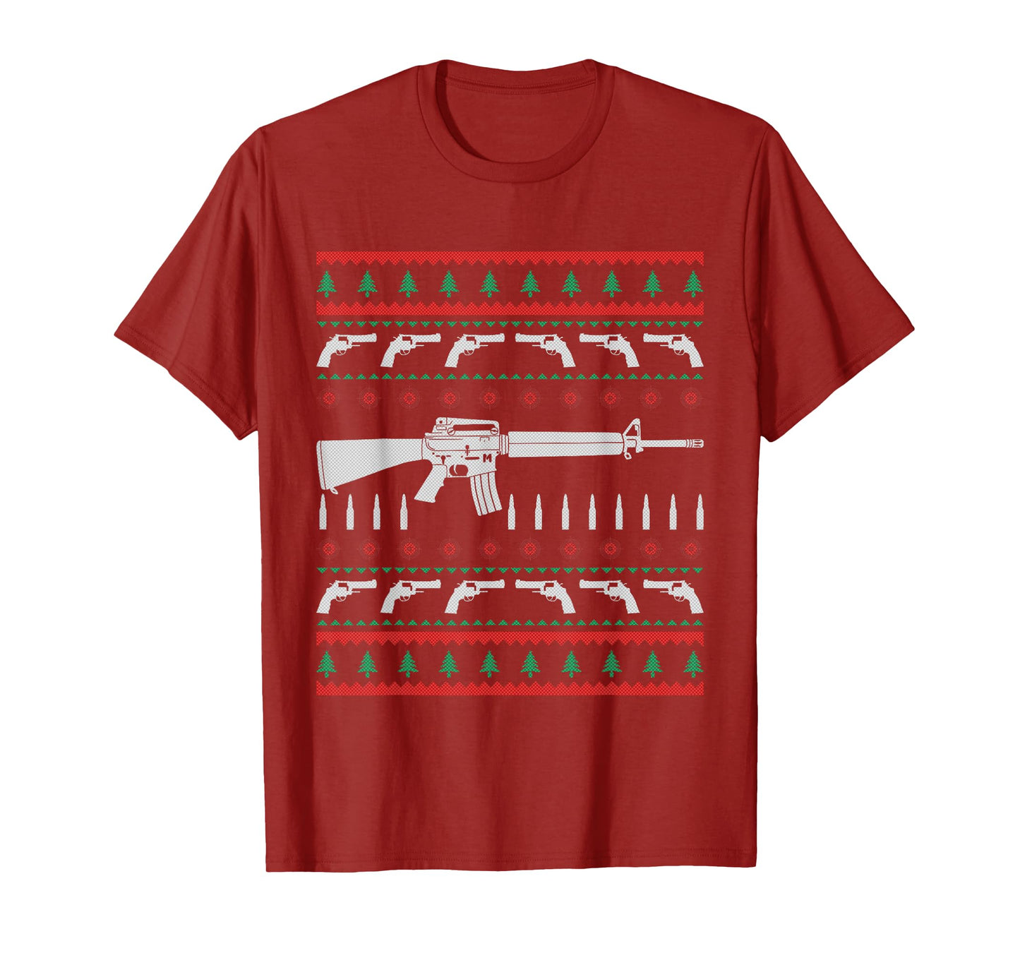 I Want Guns For Christmas Ugly Christmas Sweater T-Shirt T-Shirt