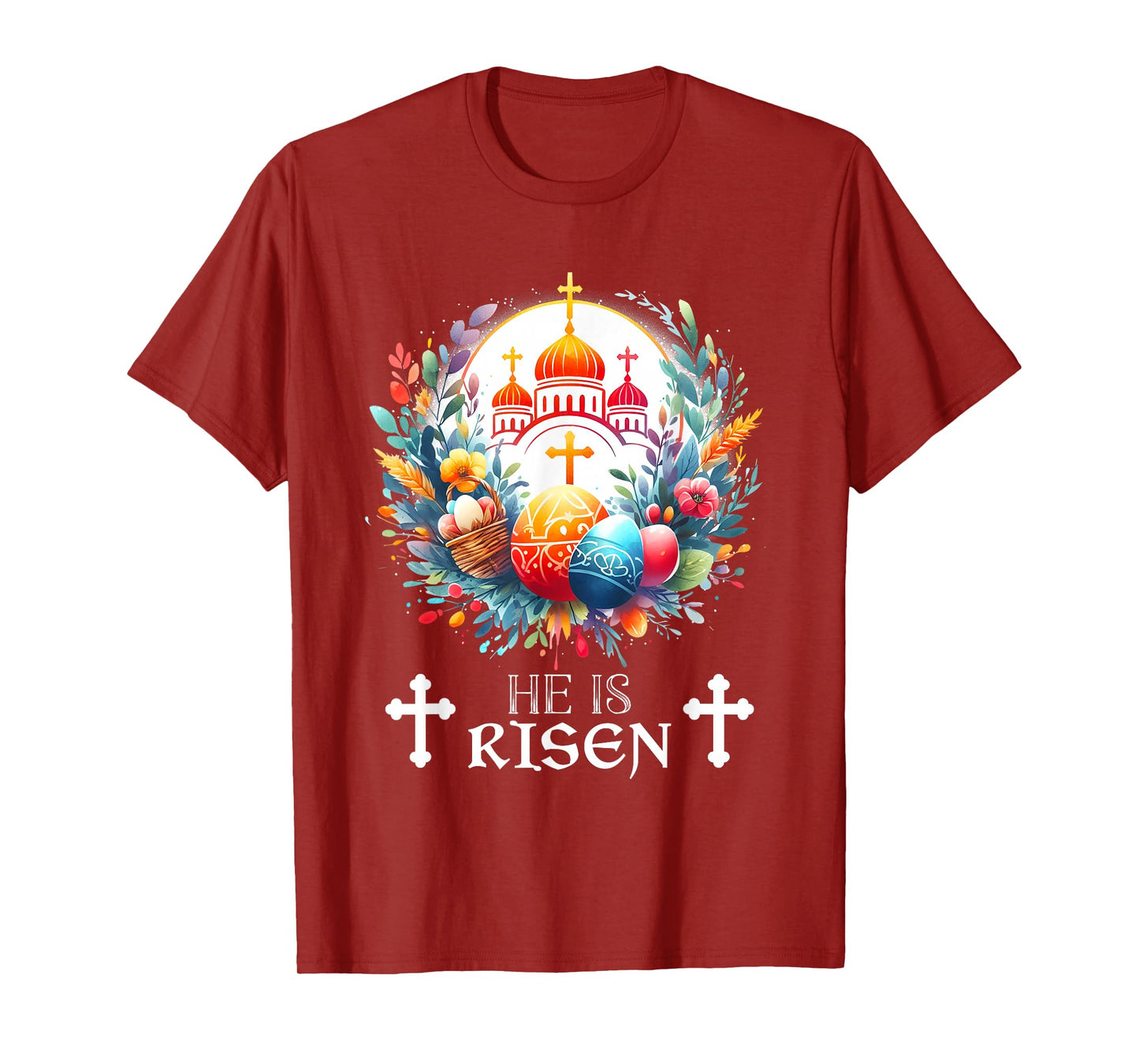 Christ is Risen Russian Greek Eastern Orthodox Pascha Easter T-Shirt
