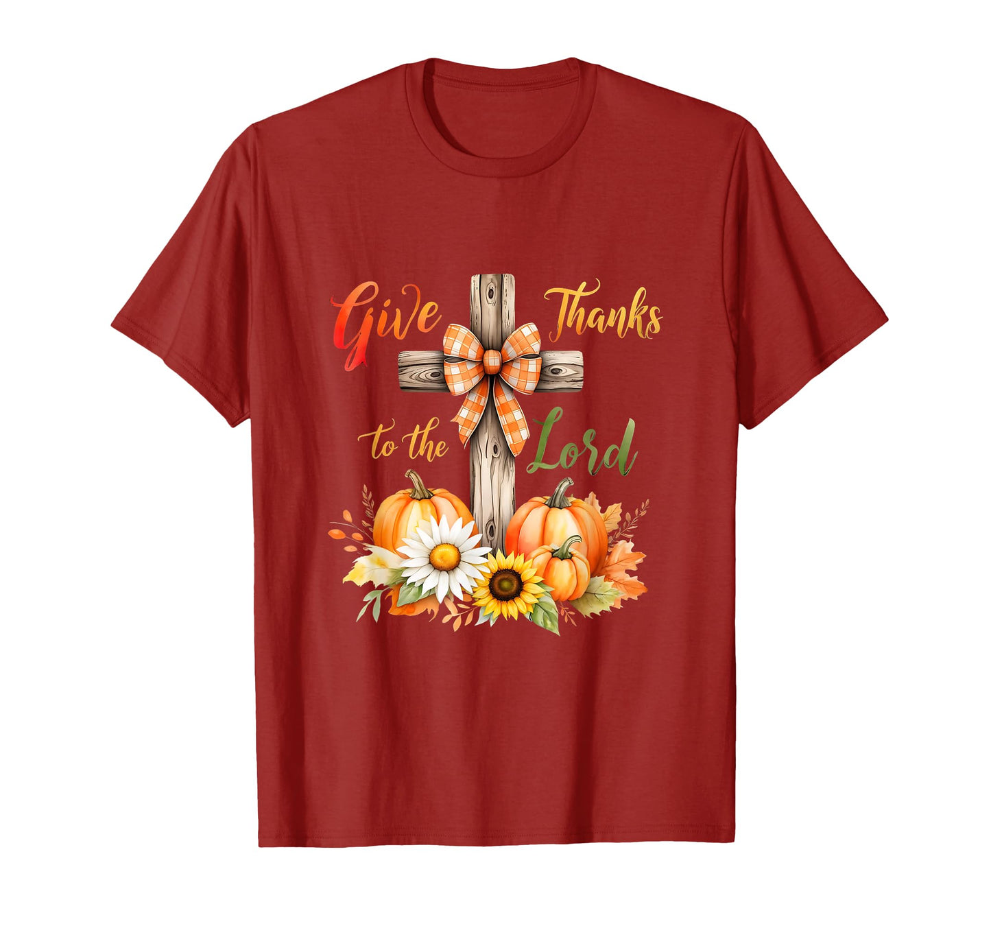 Thanksgiving Coquette Give Thanks to The Lord Fall Pumpkin T-Shirt
