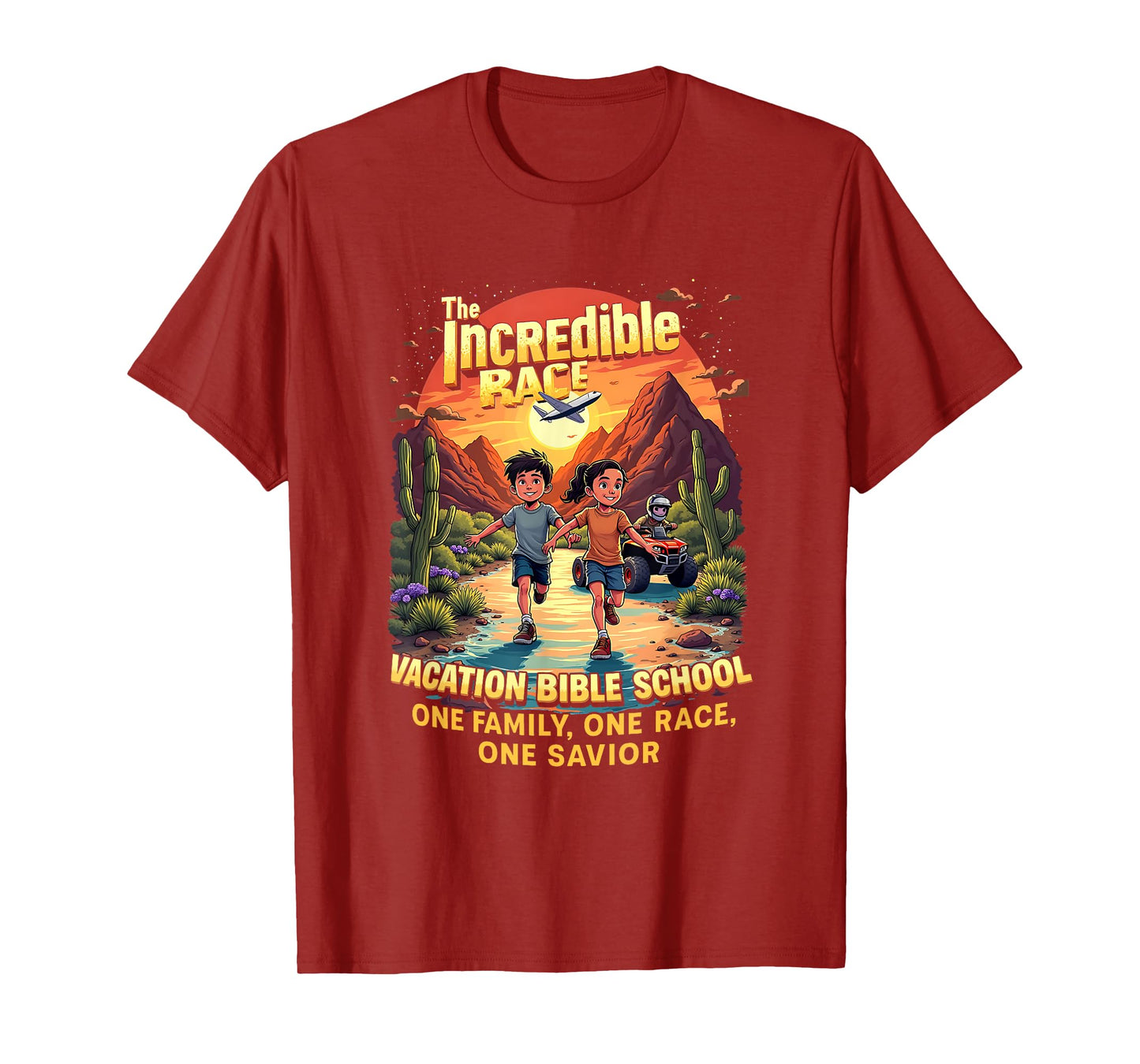 VBS 2025 Kids Camp The Incredible Race One Family T-Shirt