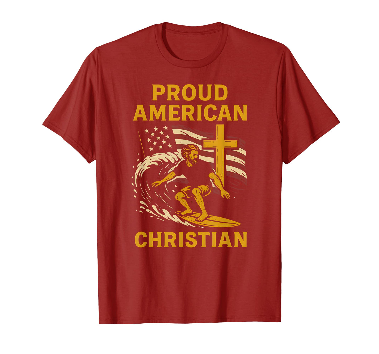 Patriotic Faith Proud American Christian Vintage Mens Faith T-Shirt