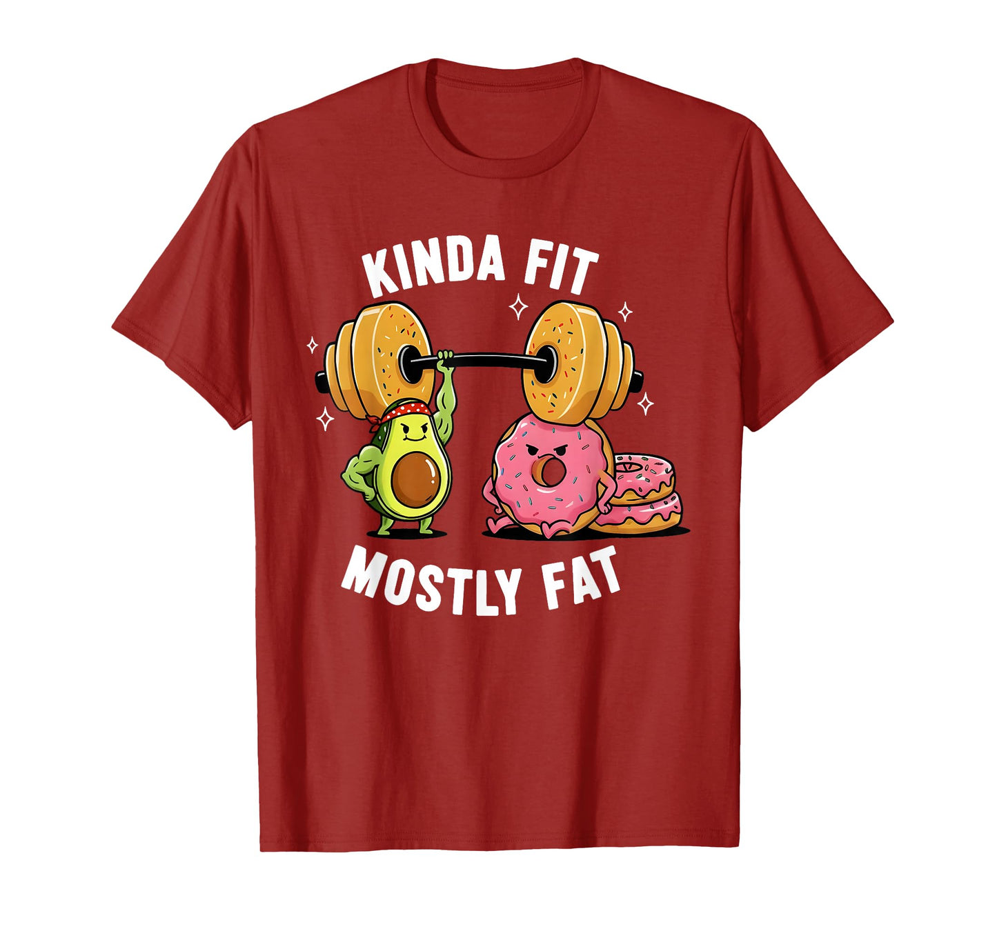 Kinda Fit Mostly Fat Funny Gym Workout Sarcastic Fitness Men T-Shirt