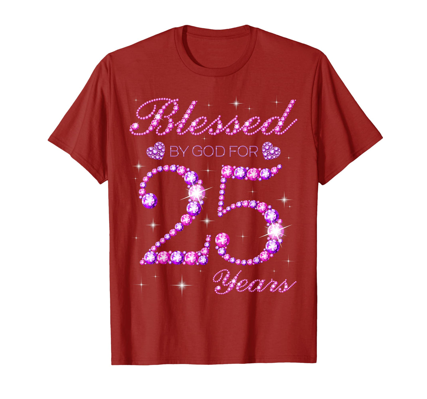 Blessed by God for 25 Years Old 25th Birthday Party T-Shirt